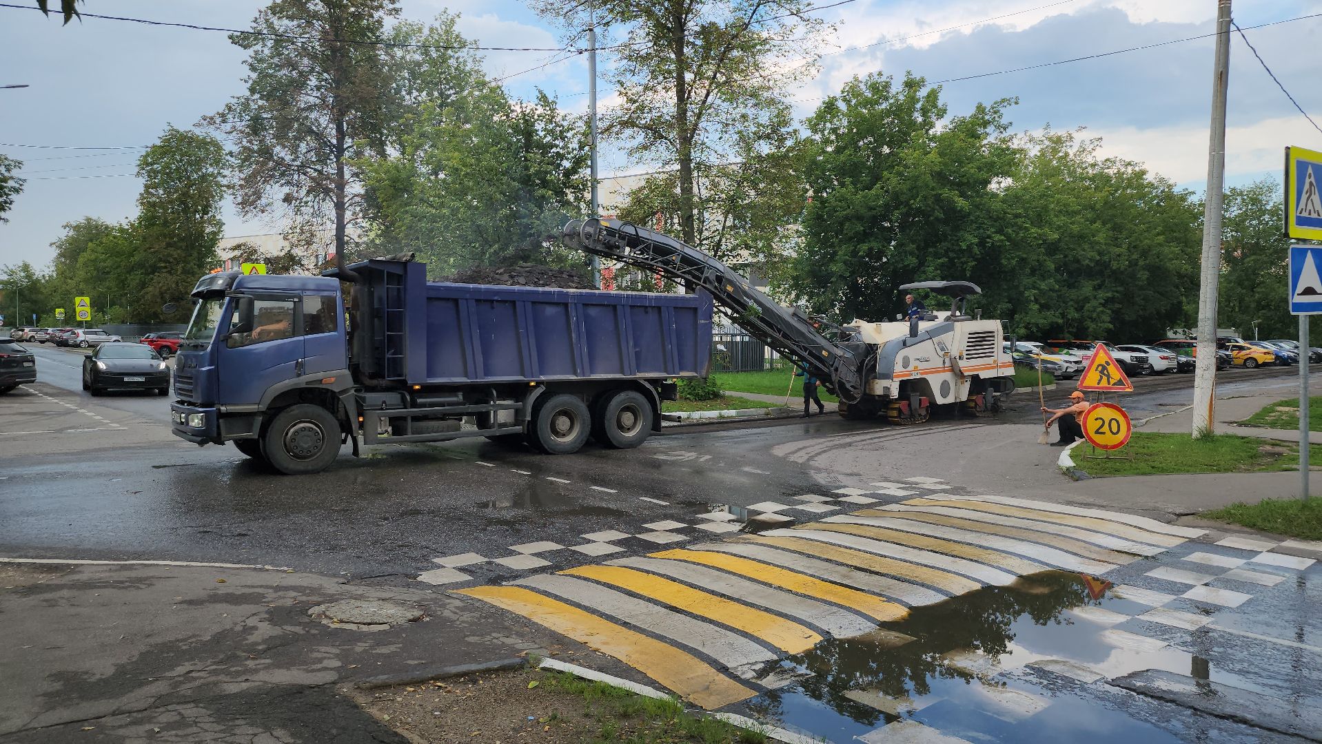 щёлково, ямочный ремонт дорог, новый асфальт,