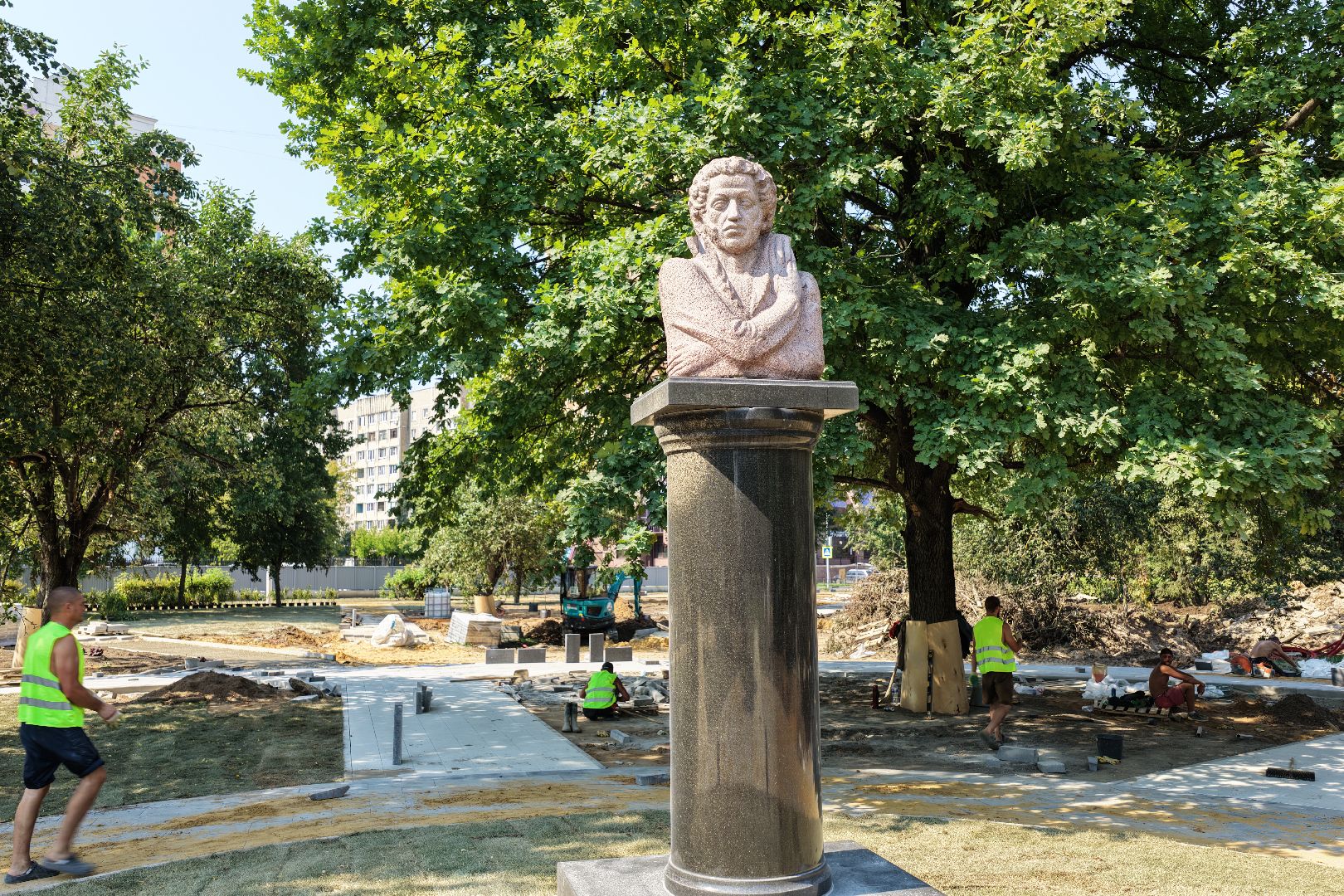 видео с коптера, сквер пушкина, благоустройство подольск,