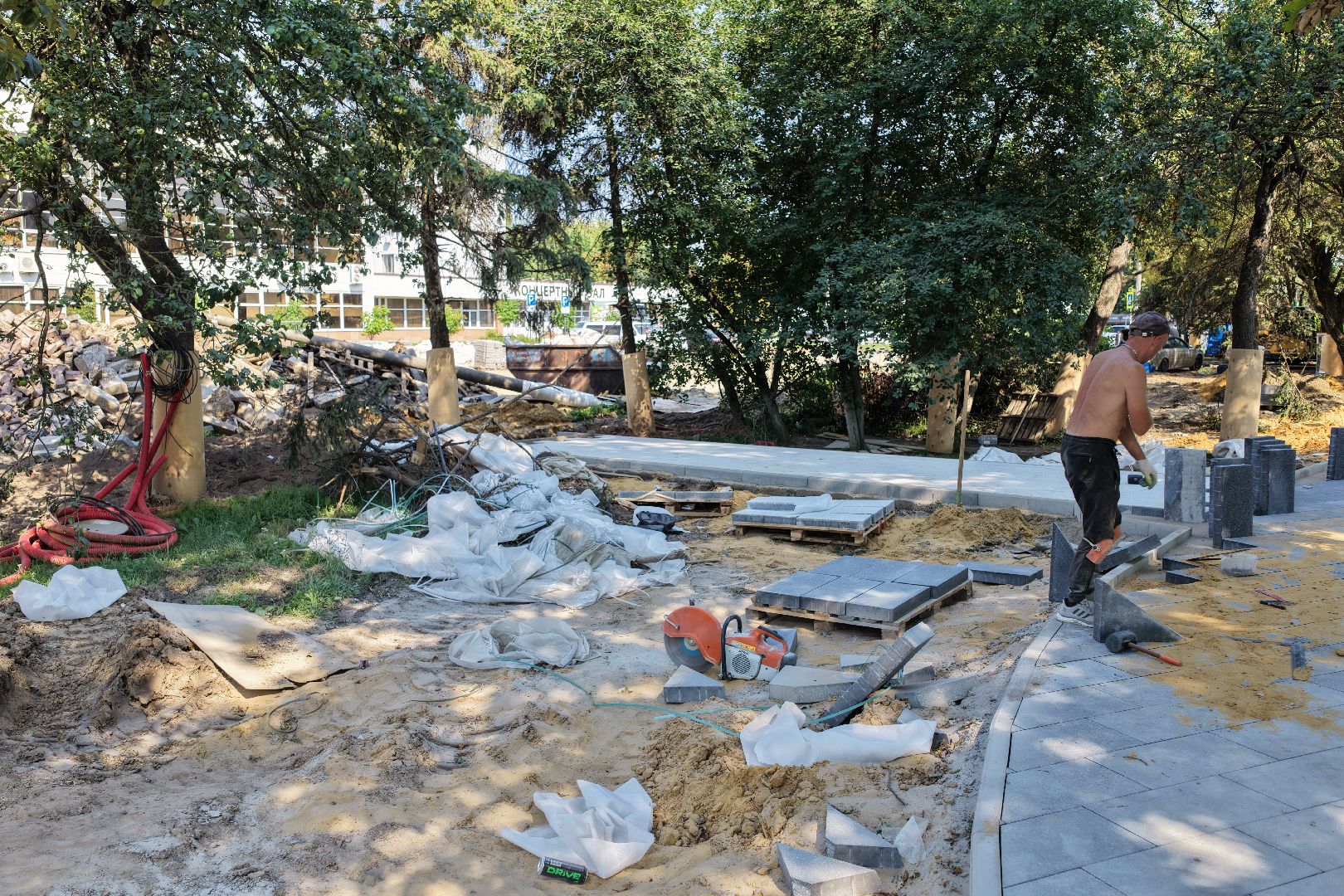 видео с коптера, сквер пушкина, благоустройство подольск,