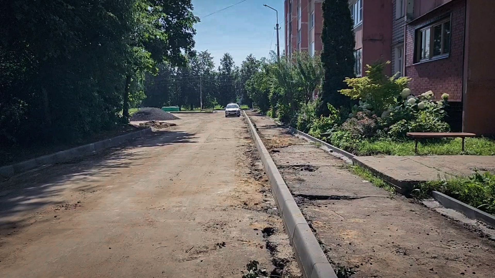 бронницы,благоустройство дворов , замена бордюров,