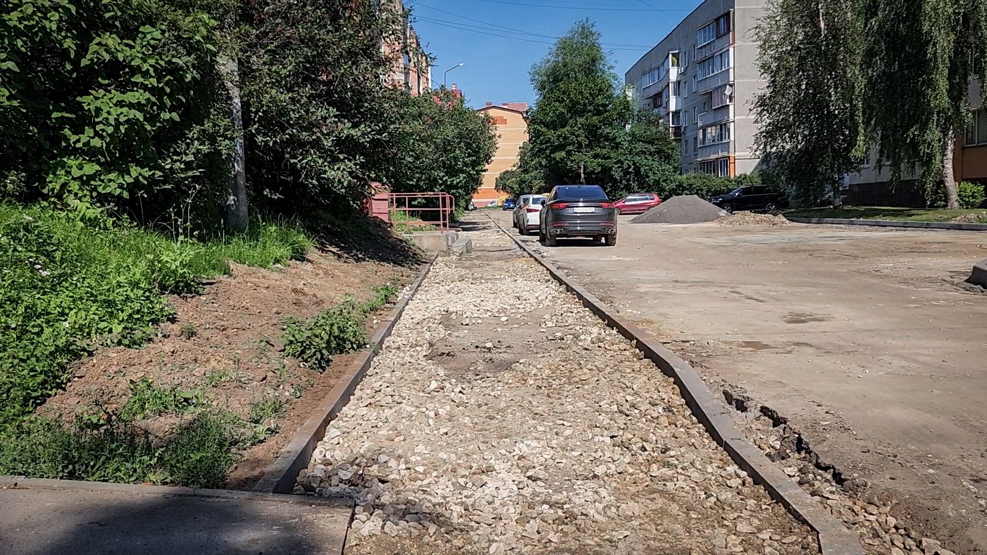 бронницы,благоустройство дворов , замена бордюров,