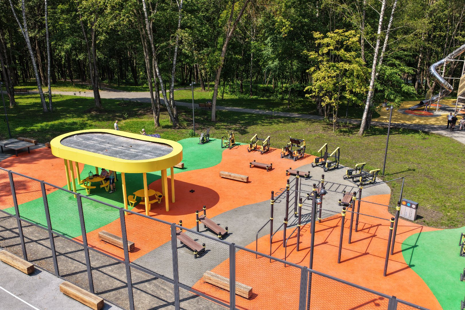 видео с коптера, парк талалихина, благоустройство парка подольск,