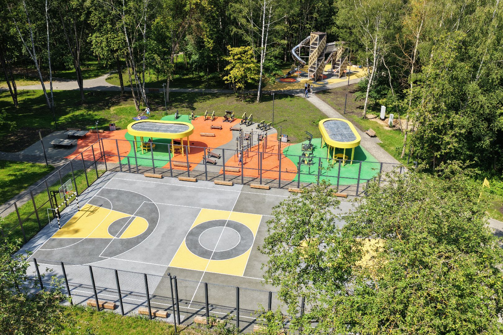 видео с коптера, парк талалихина, благоустройство парка подольск,