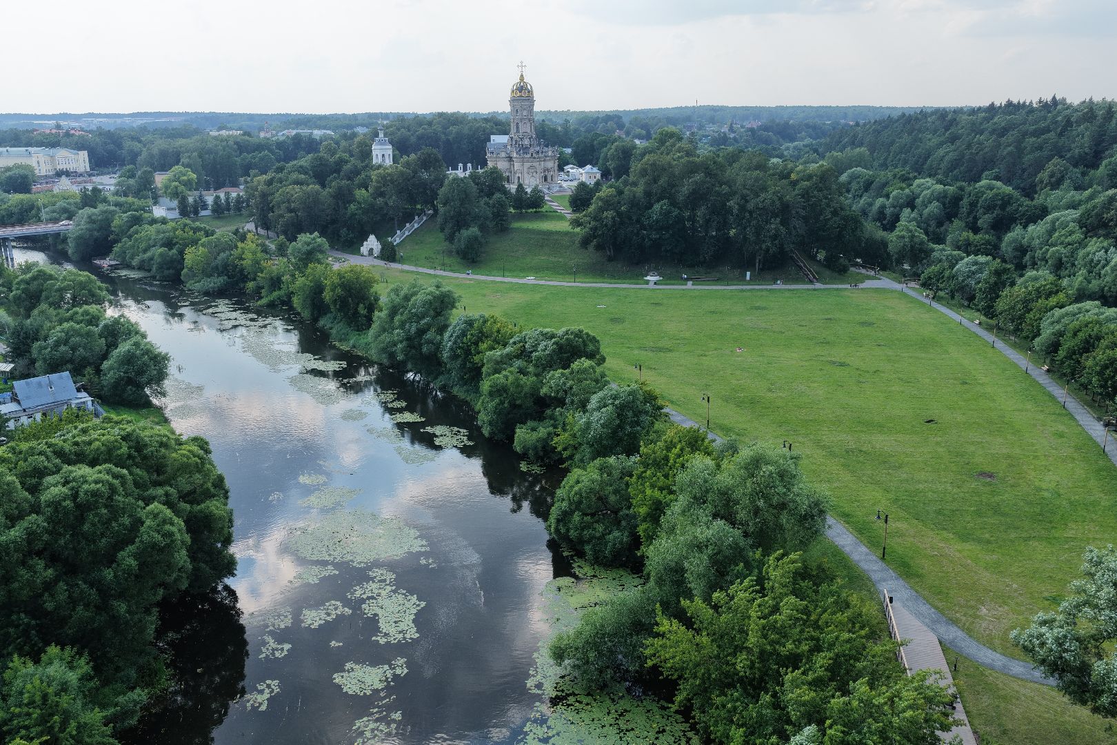видео с коптера, дубровицы, усадьба подольск,