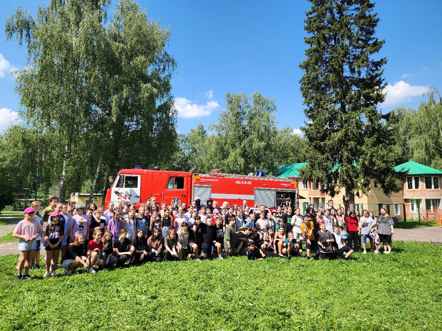 Подольск, Единый день профилактики, лагерь ромашка, Пожарные, Полиция, Кинологи,