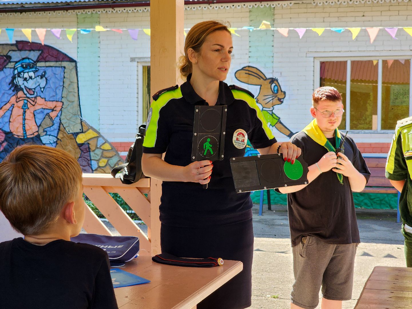 Подольск, Единый день профилактики, лагерь ромашка, Пожарные, Полиция, Кинологи,