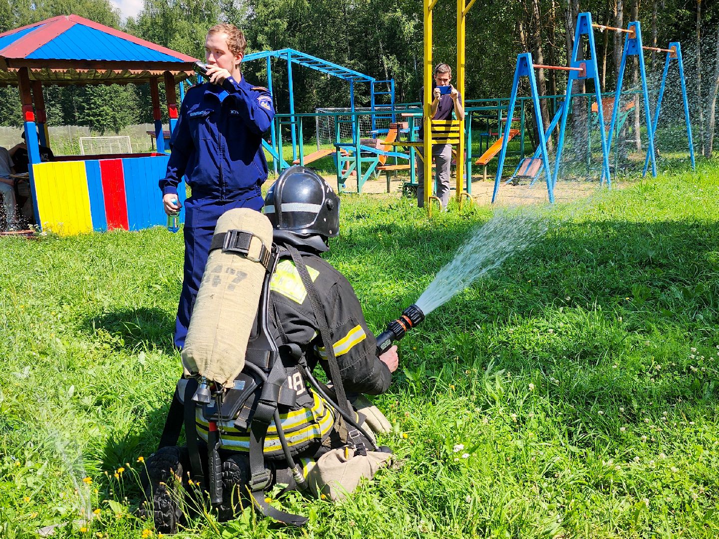 Подольск, Единый день профилактики, лагерь ромашка, Пожарные, Полиция, Кинологи,