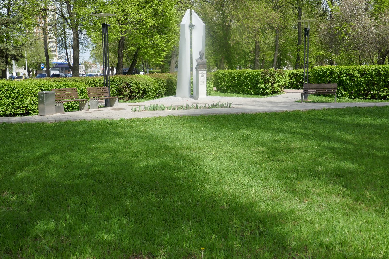 Подольск, покосили траву, благоустройство