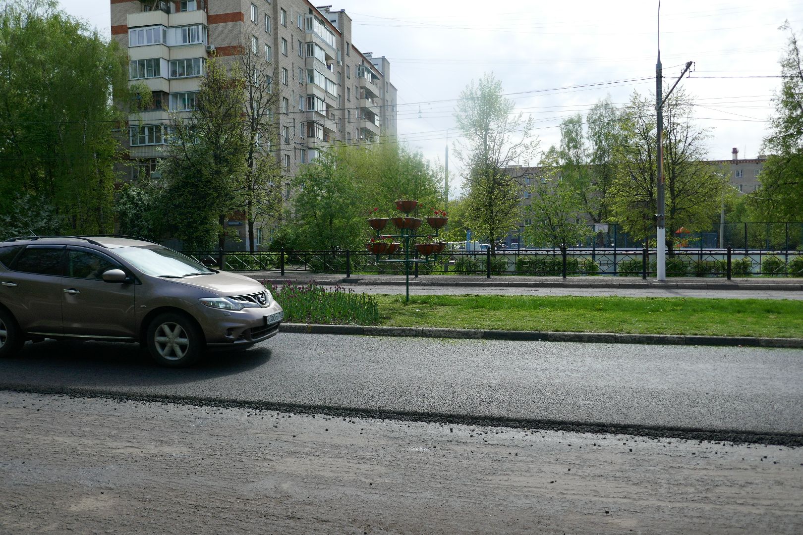 Подольск, покосили траву, благоустройство