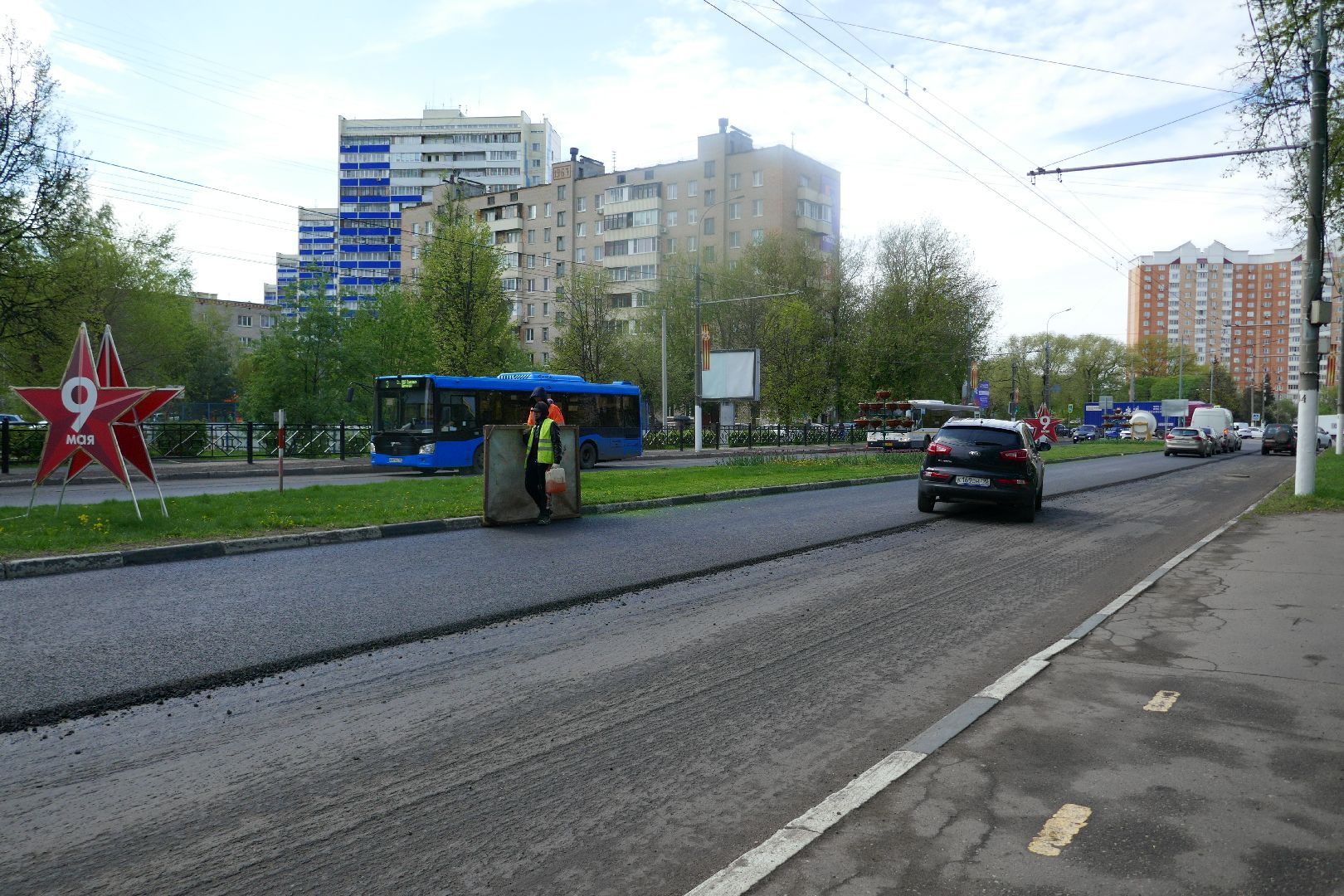 Подольск, покосили траву, благоустройство