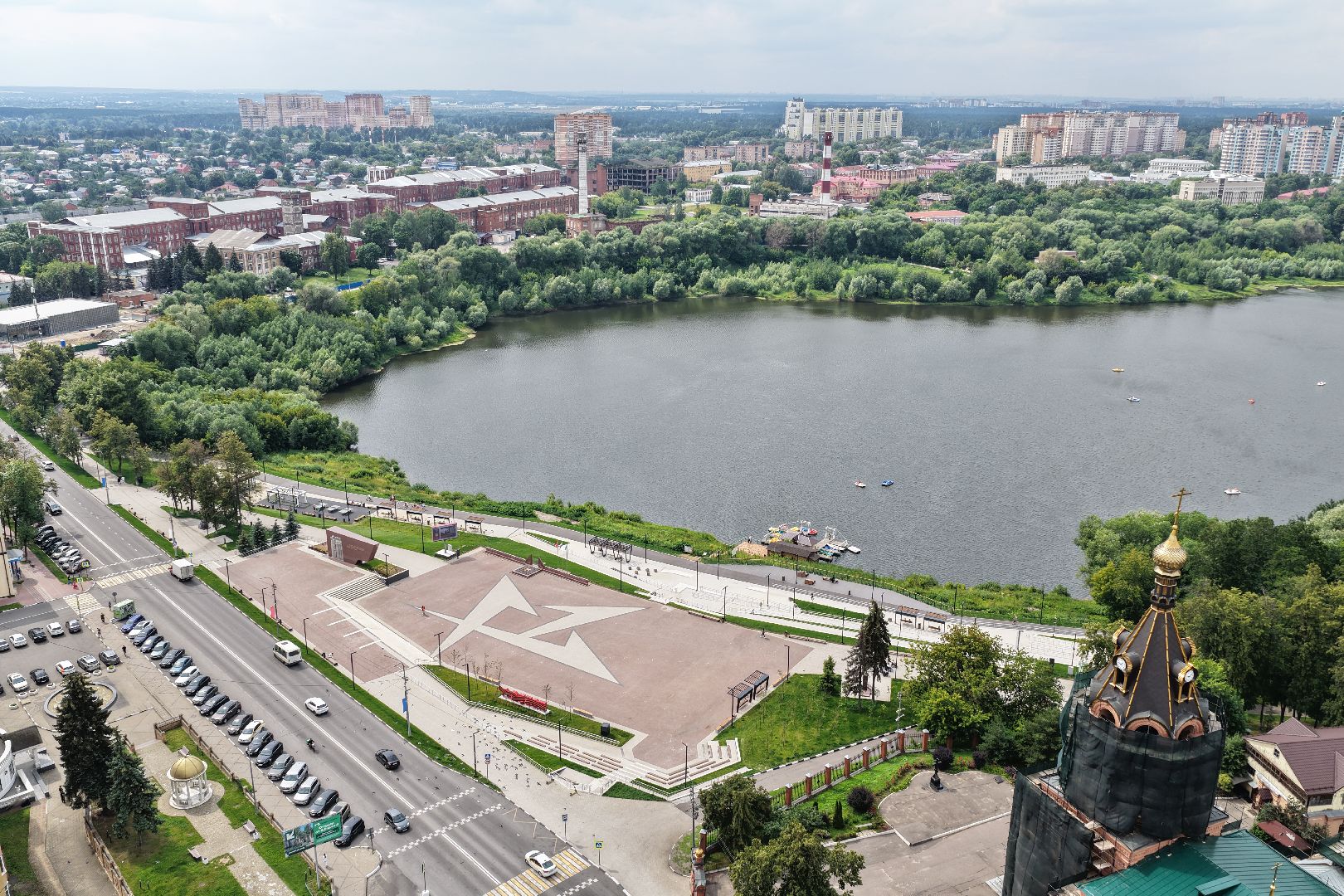 видео с коптера, площадь победы раменский,