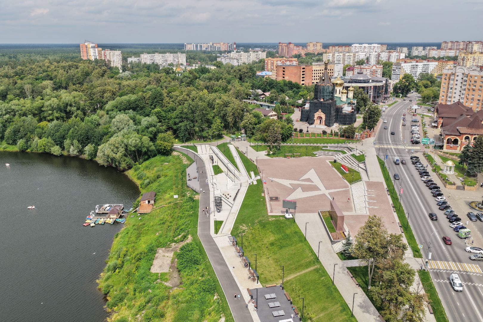 видео с коптера, площадь победы раменский,