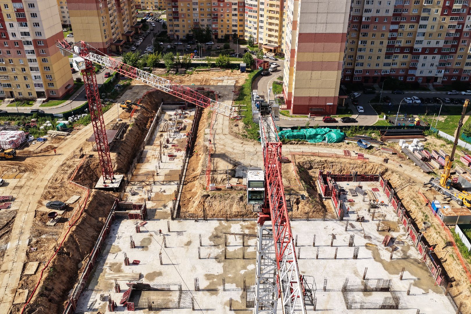 видео с коптера, новая школа в раменском,