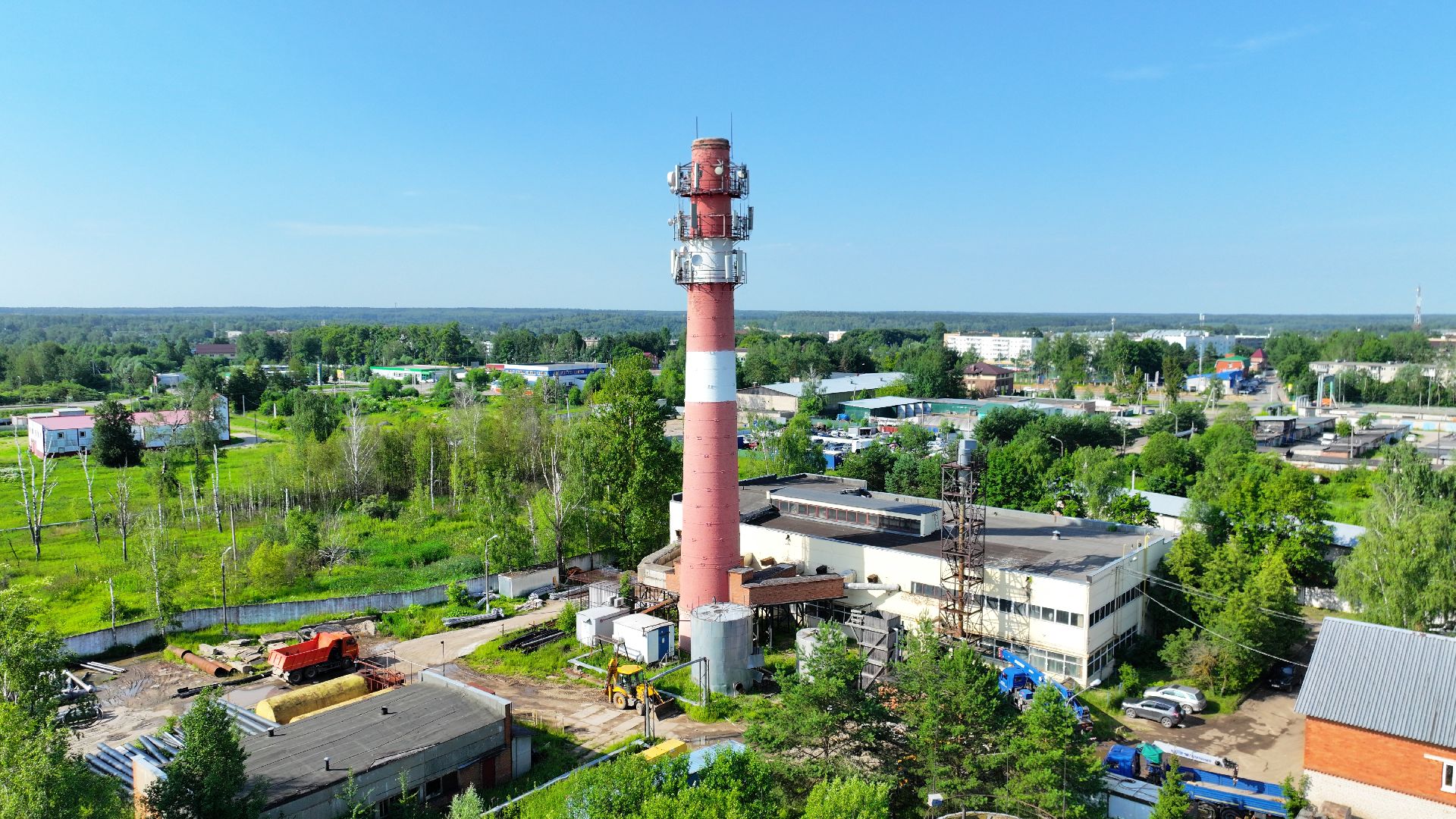 видео с коптера, котельная руза,