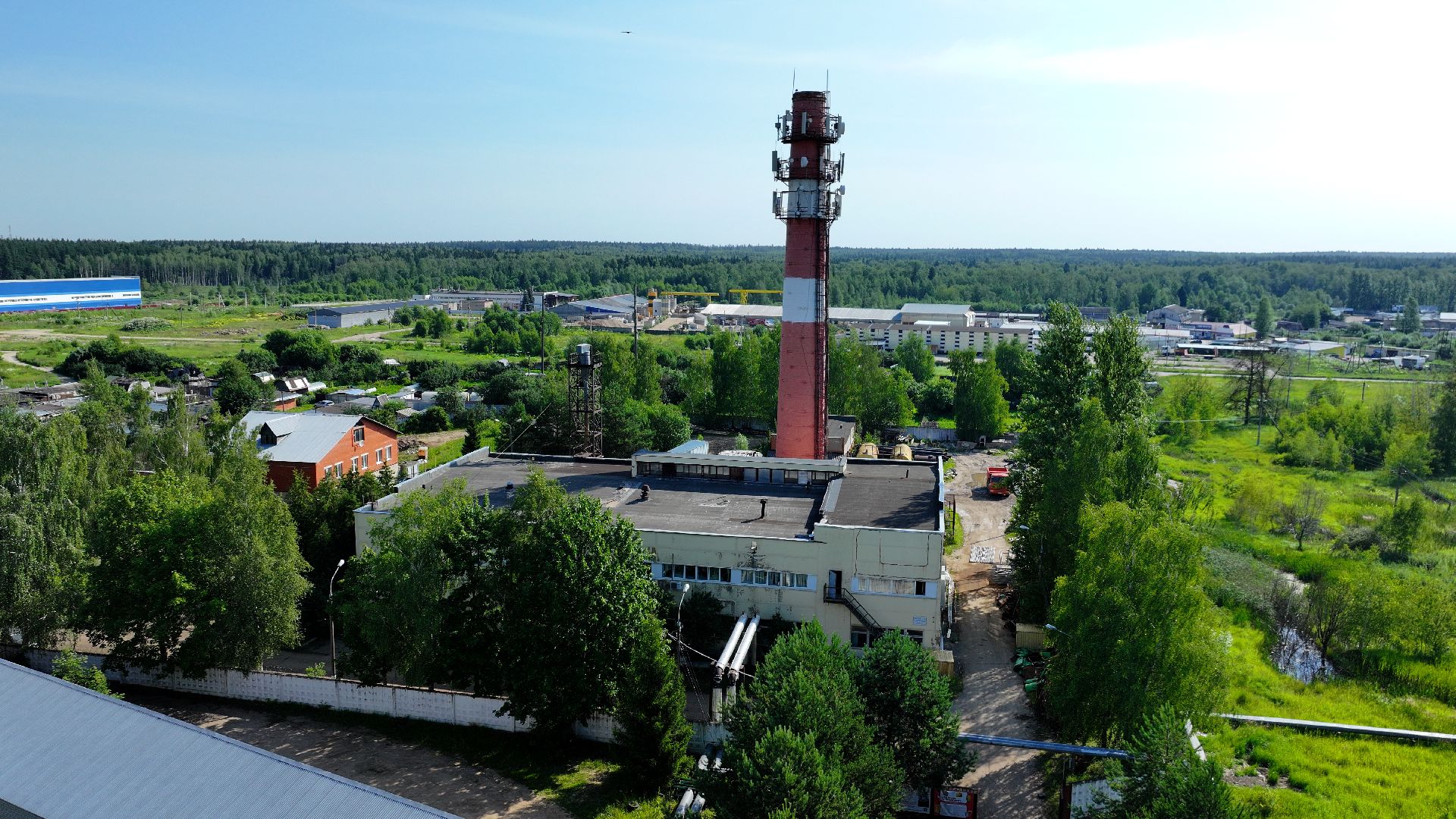 видео с коптера, котельная руза,