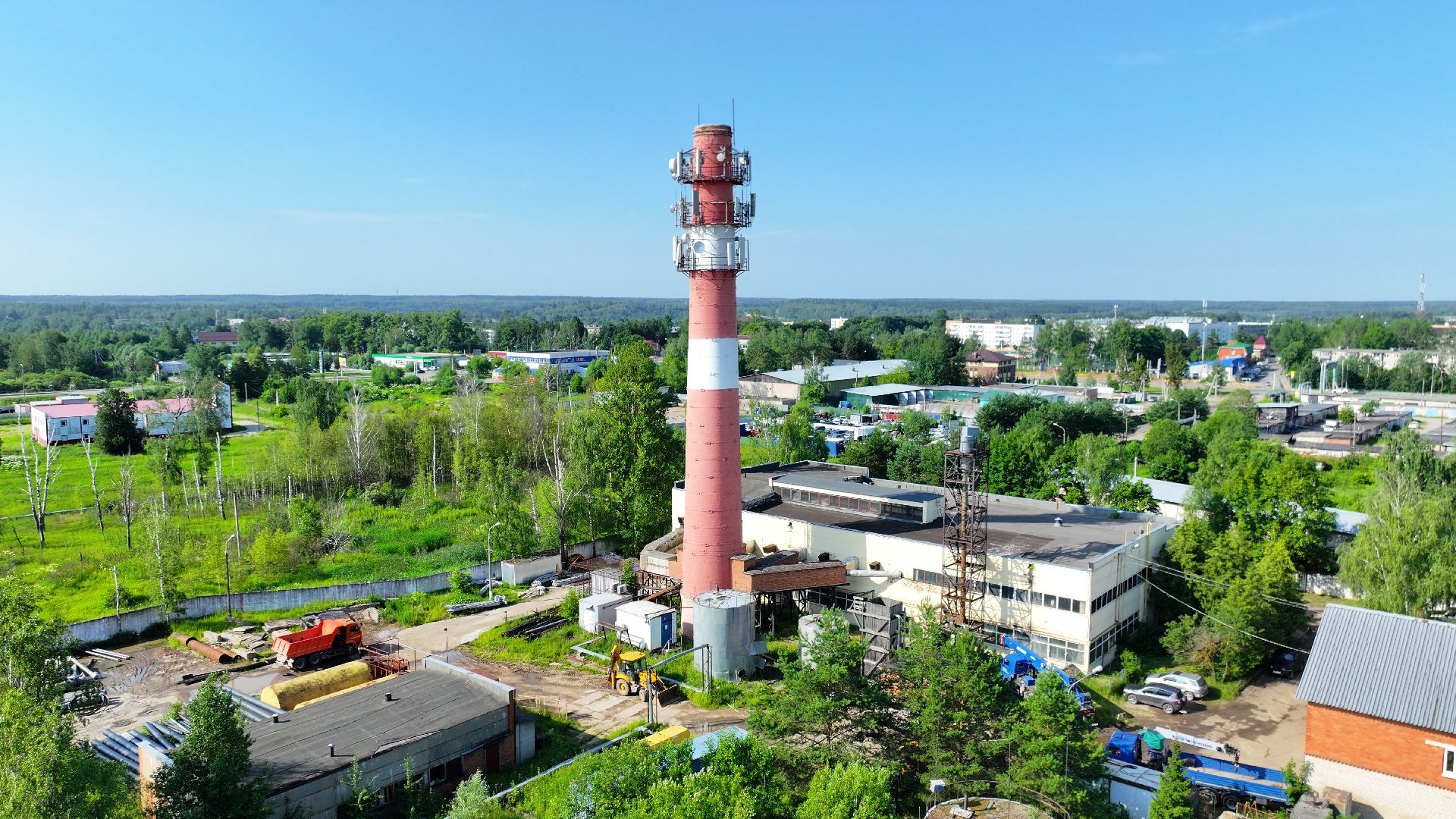 видео с коптера, котельная руза,