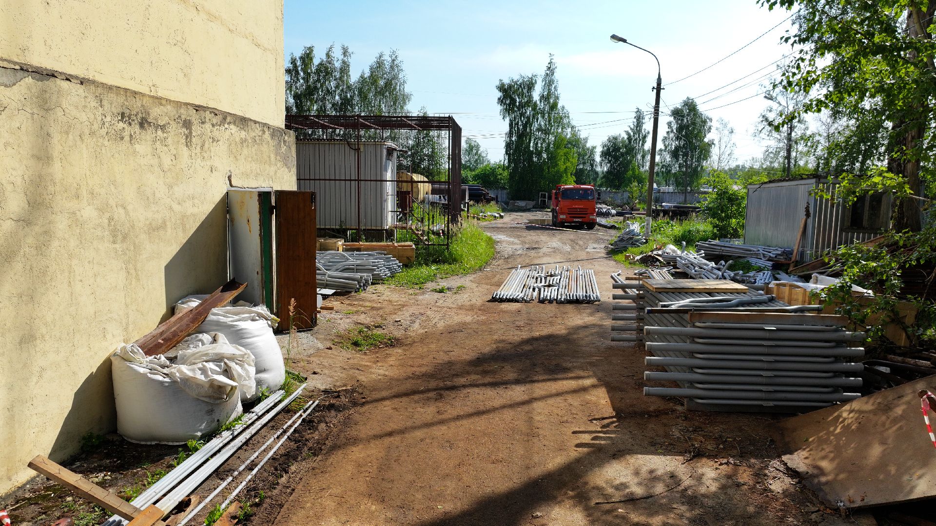 видео с коптера, котельная руза,