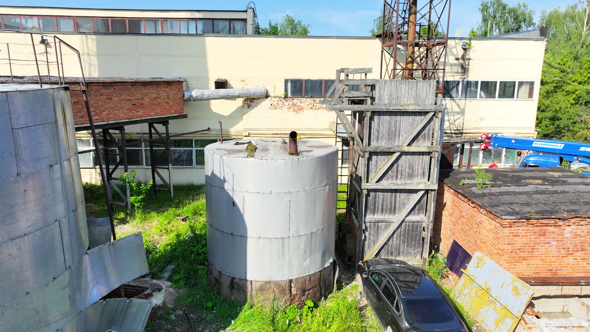 видео с коптера, котельная руза,