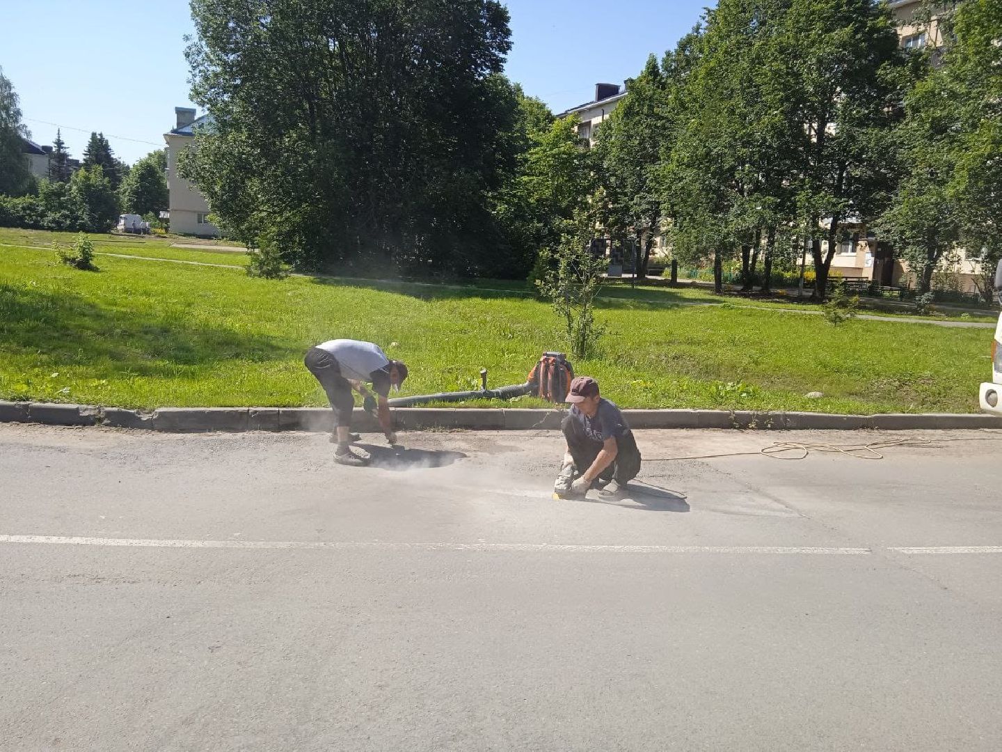 городской округ восход, благоустройство, дороги, ямочный ремон,