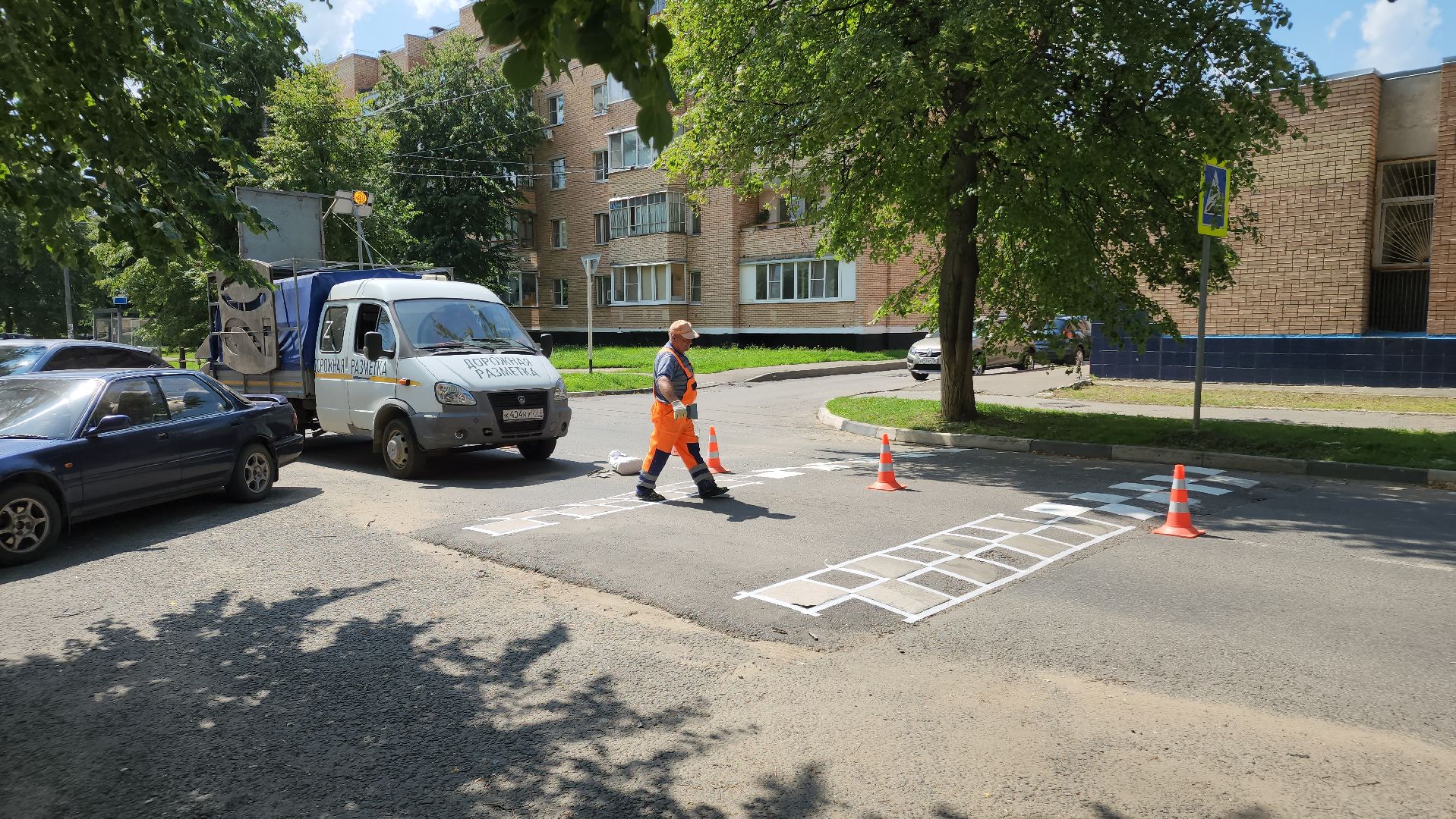 ступино, дорожная разметка, благоустройство,