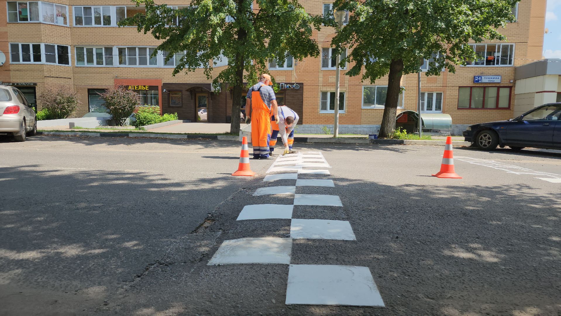 ступино, дорожная разметка, благоустройство,