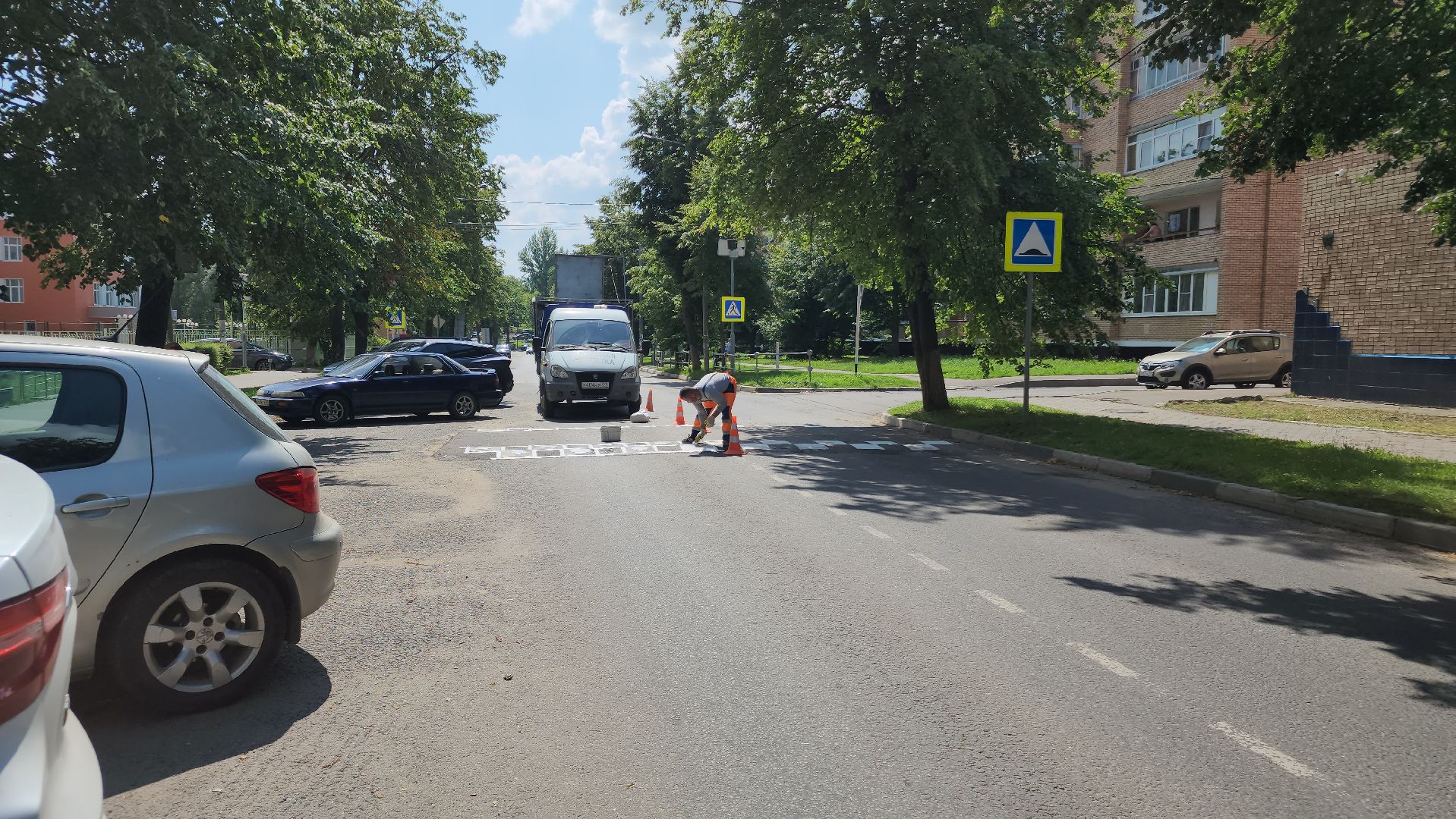 ступино, дорожная разметка, благоустройство,