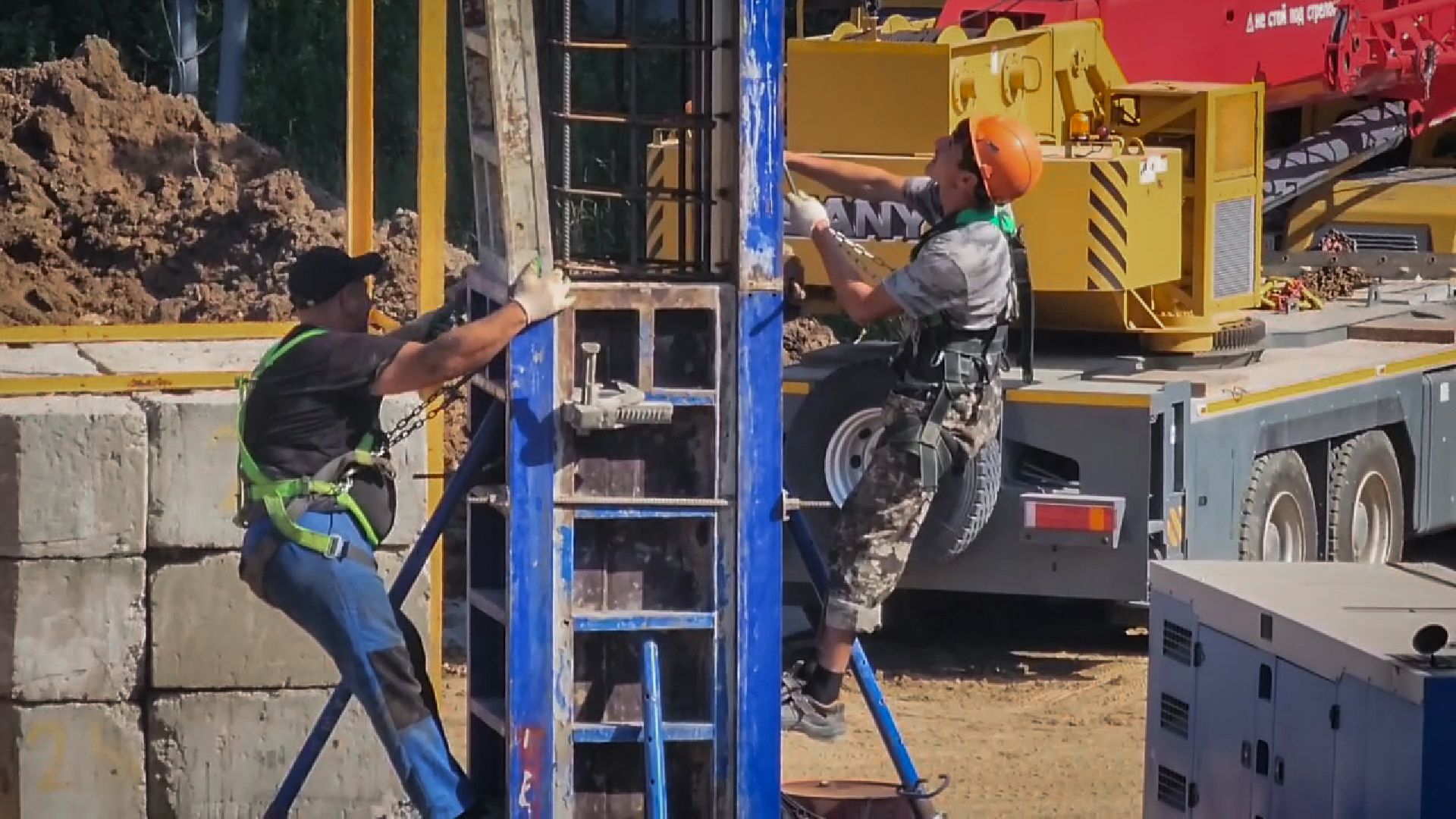 бронницы, строительство пристройки к лицею, монолитные работы, новый корпус лицея в бронницах,