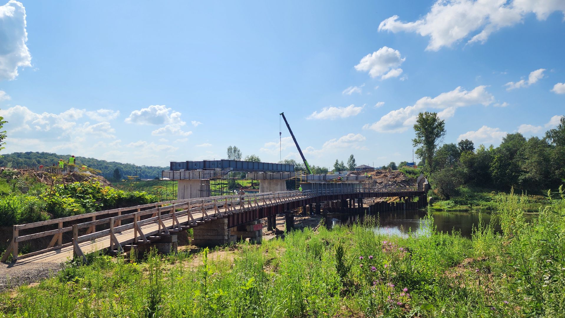 Руза, Поречье , Ремонт моста, Дороги,