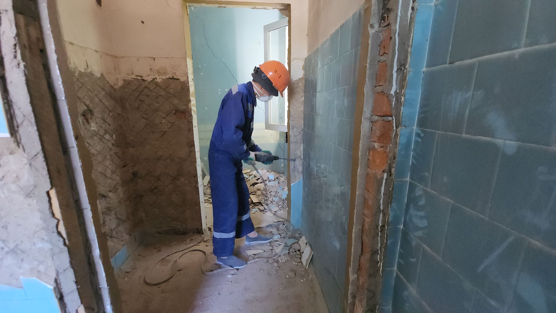 капитальный ремонт школы, Демонтаж , Лобня,Школа 3,