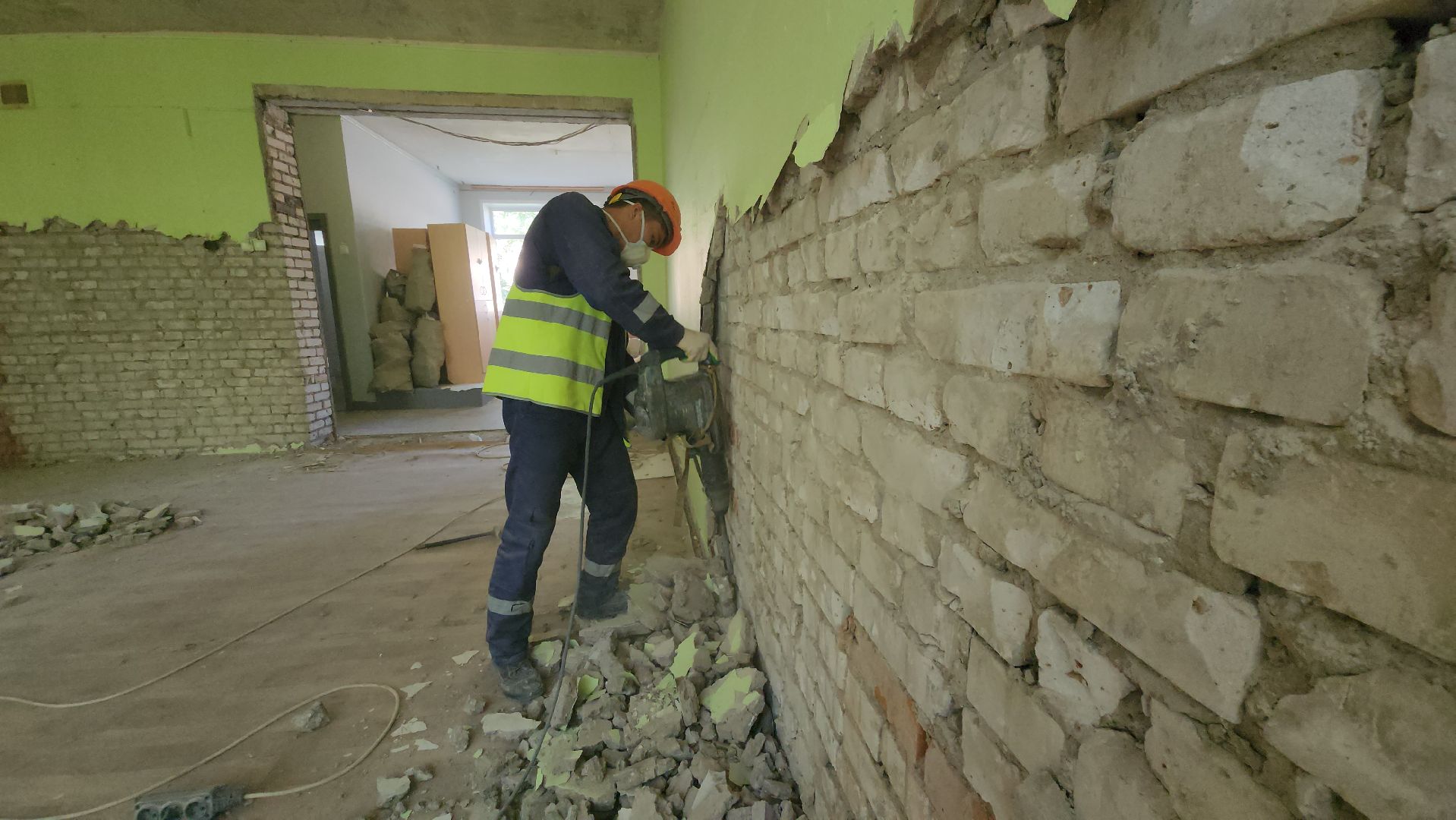 капитальный ремонт школы, Демонтаж , Лобня,Школа 3,