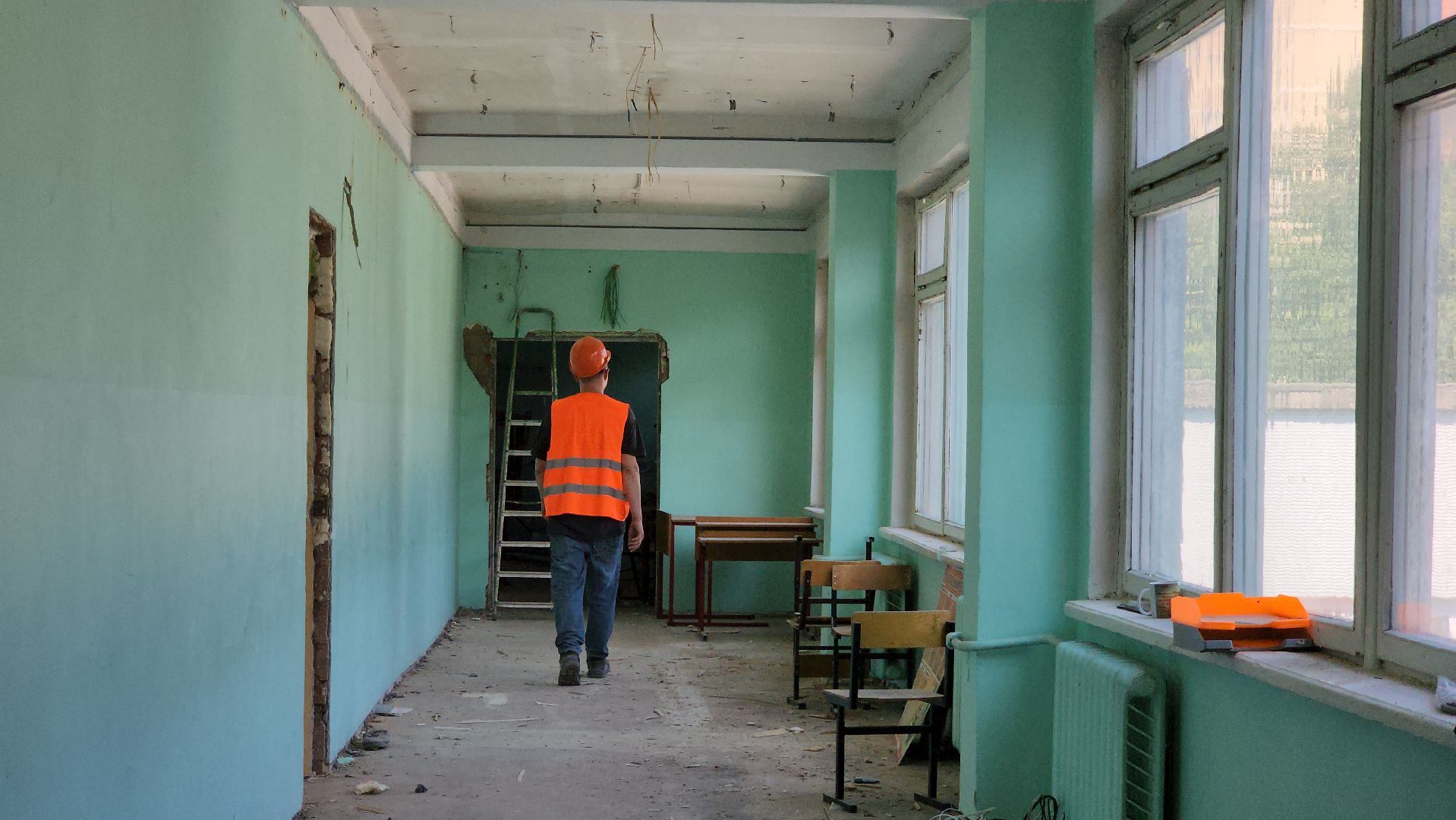 Ремонт школы , капитальный  ремонт, Лобня, Школа 2,