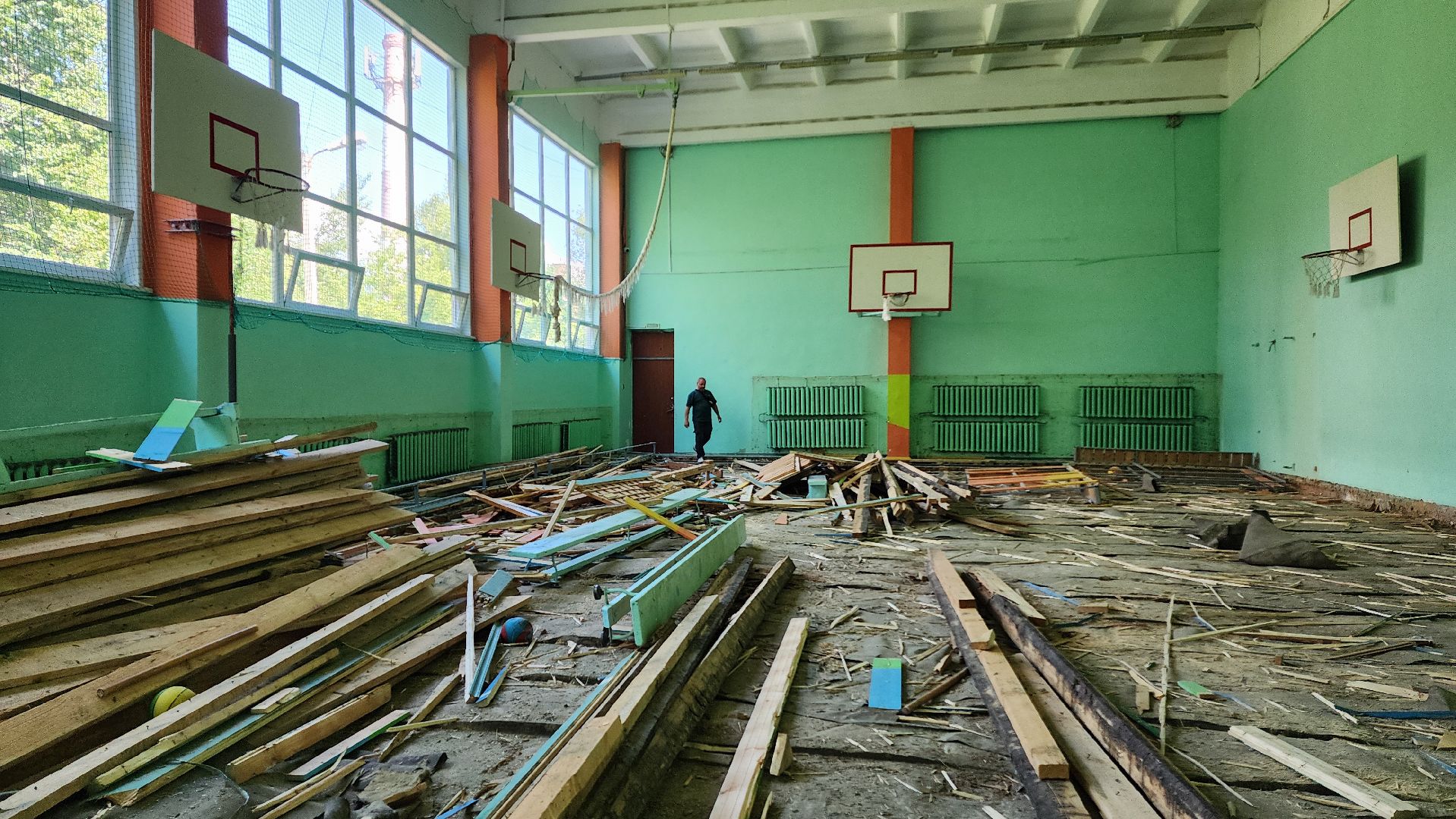 Ремонт школы , капитальный  ремонт, Лобня, Школа 2,