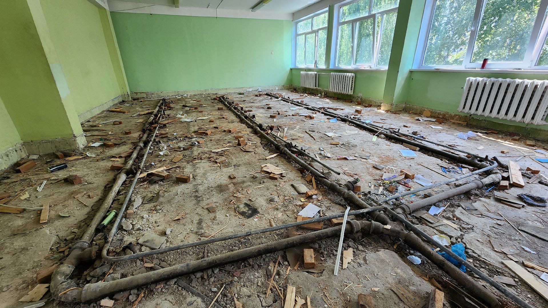 Ремонт школы , капитальный  ремонт, Лобня, Школа 2,