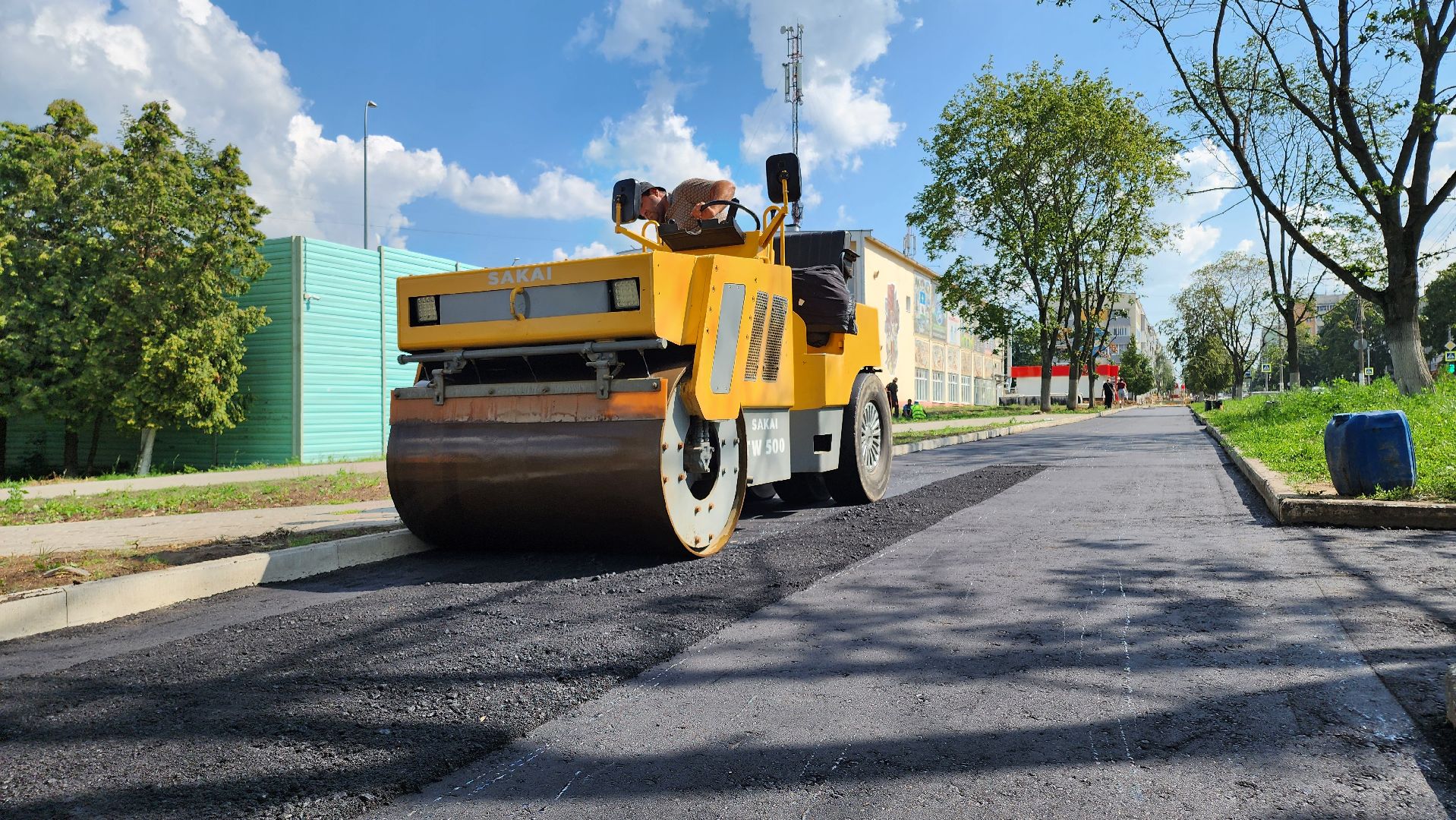 кашира, благоустройство, тротуар, асфальтирование, пешеходная зона, сквер, ремонт теплотрассы,