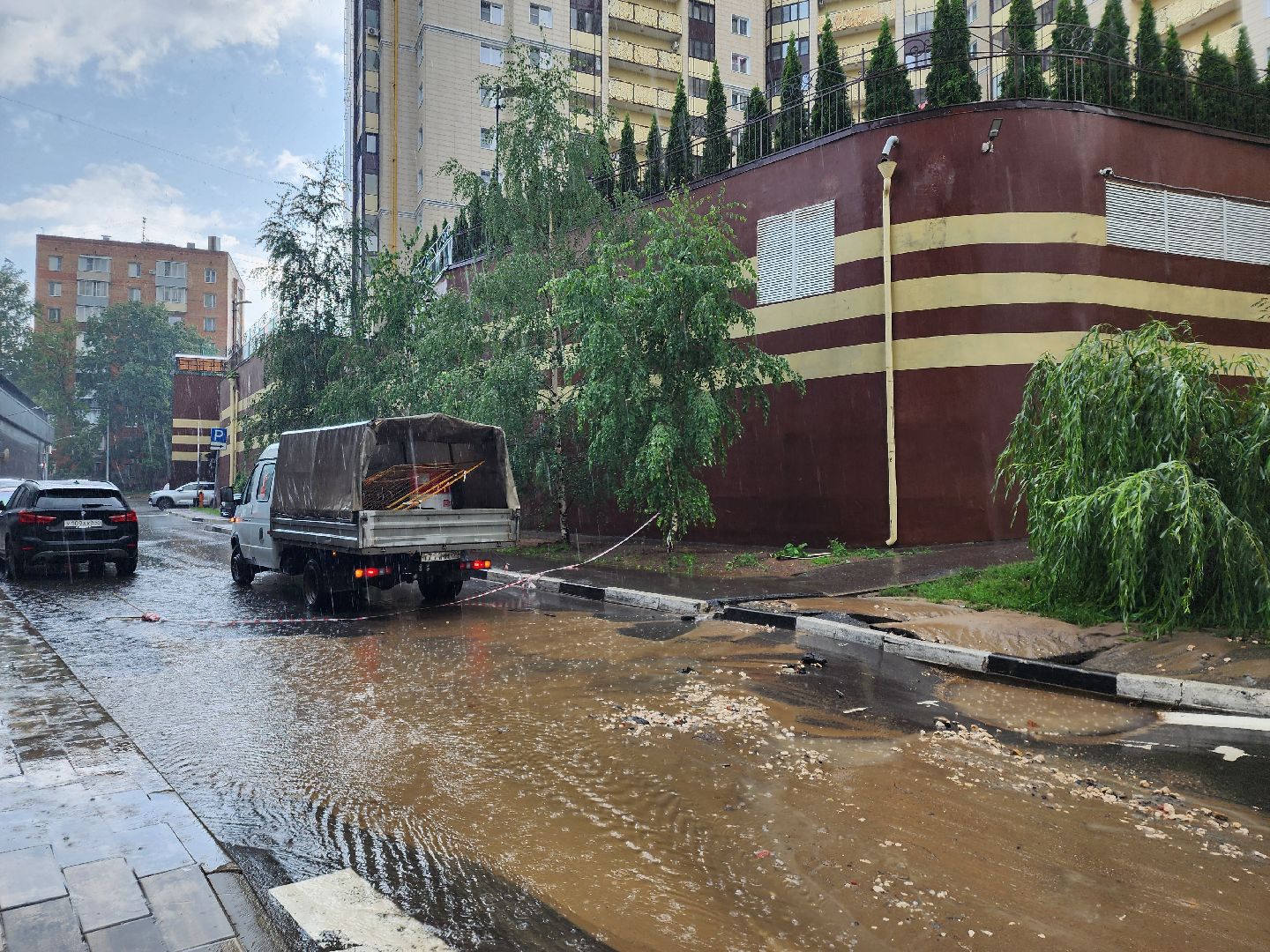 Авария на сетях, Утечка холодной воды, Жкх, Пушкино,