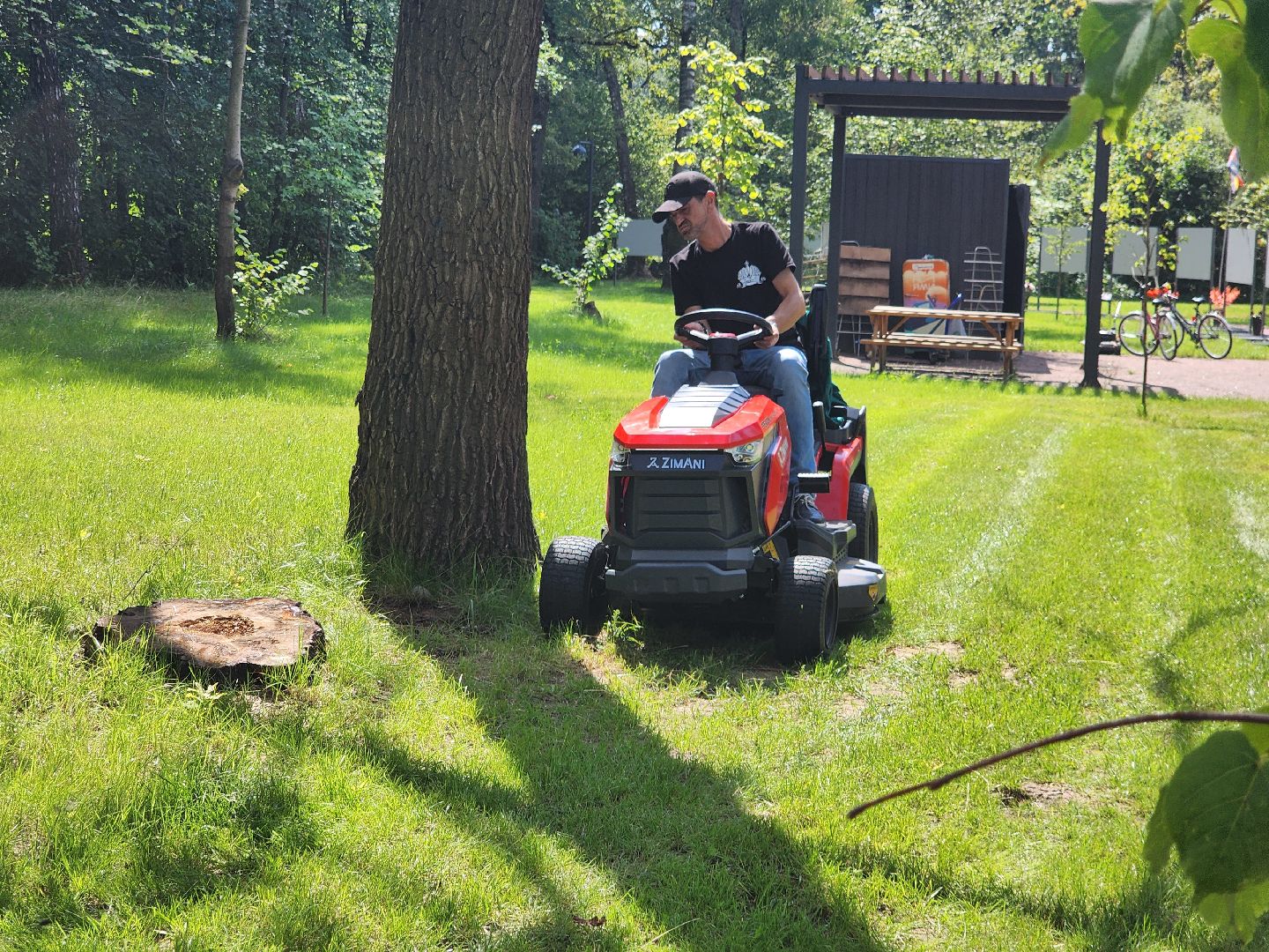 фрязино, лесопарк, садовая техника, покос травы,