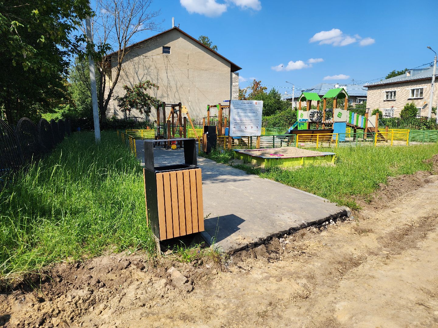 благоустройство, дворовая территория, благоустройство дворовой территории, рабочий поселок обухово, богородский городской округ,