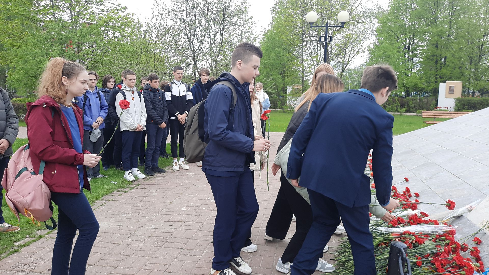 Шатура, Лицей, возложение цветов, ВОВ