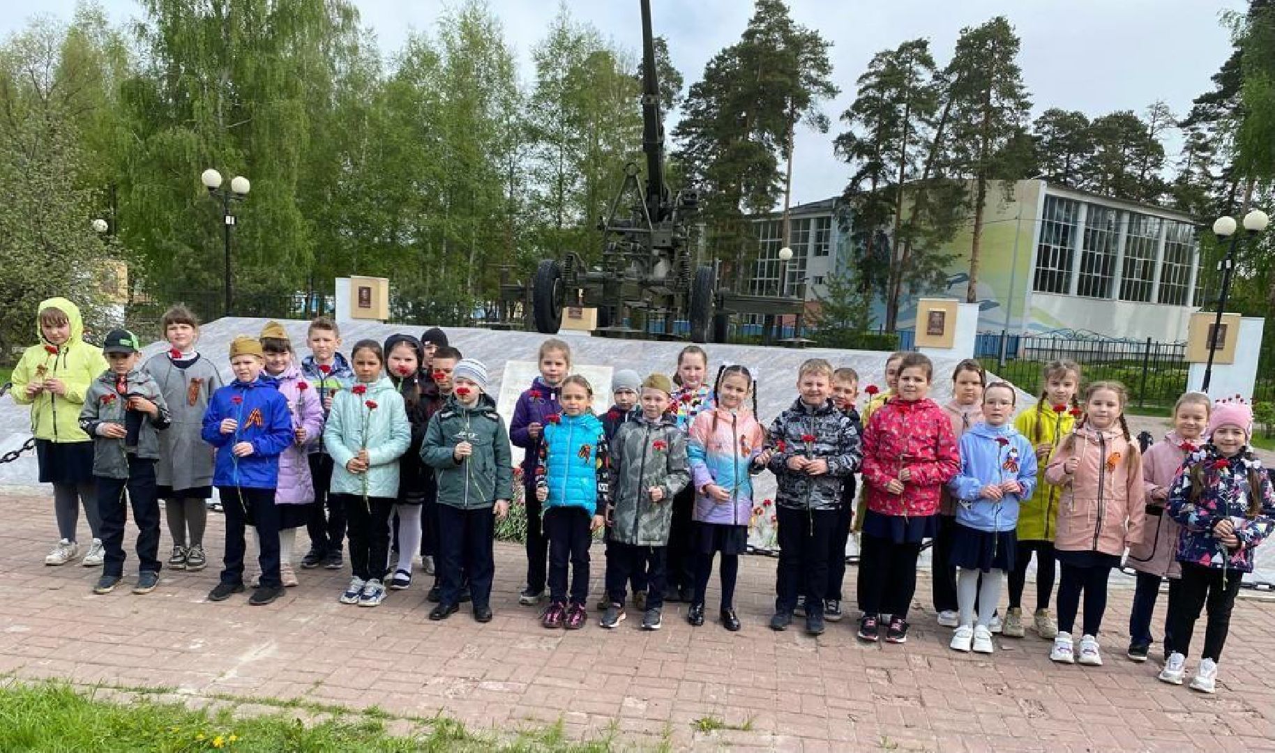 Шатура, Лицей, возложение цветов, ВОВ