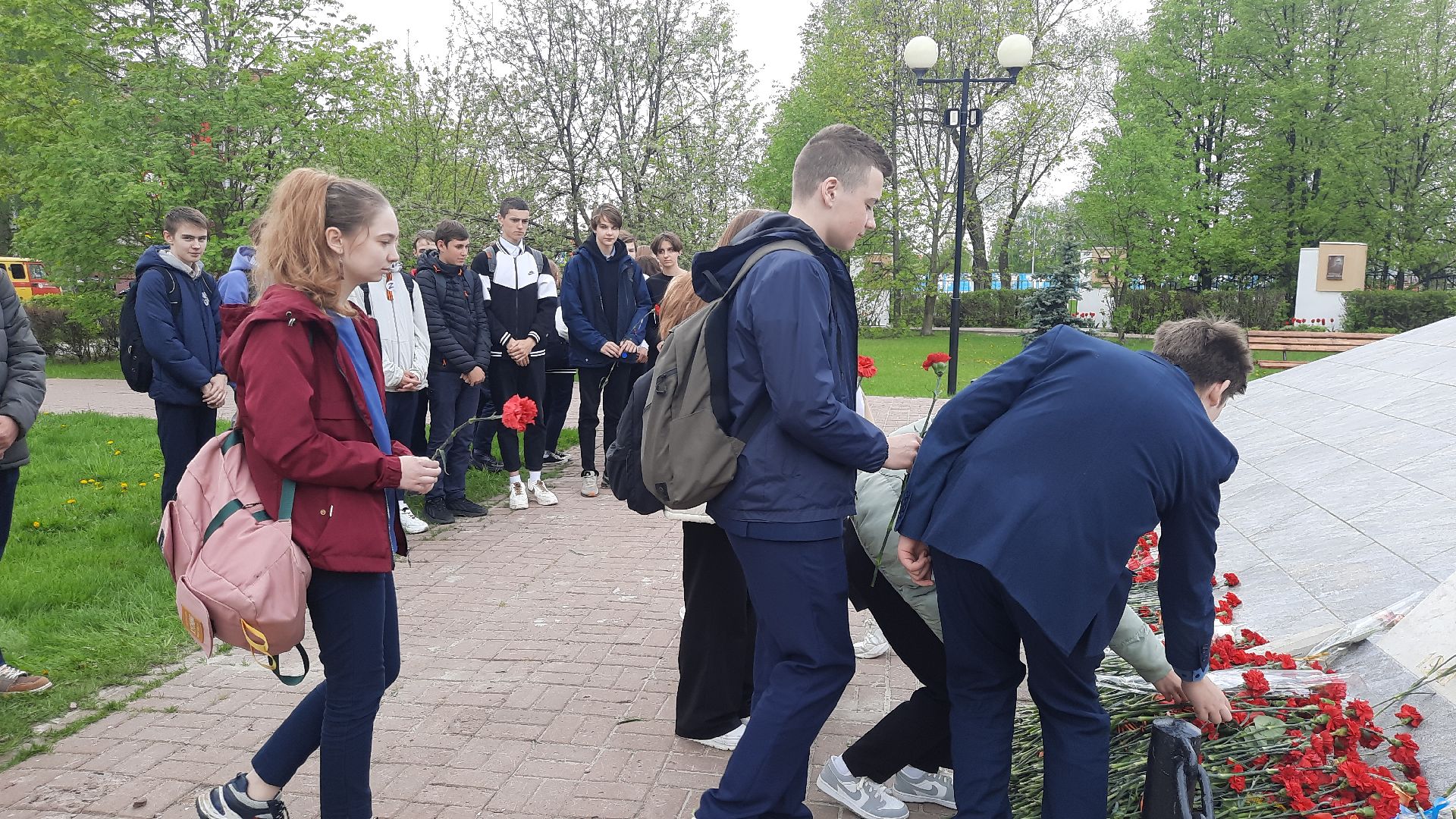 Шатура, Лицей, возложение цветов, ВОВ