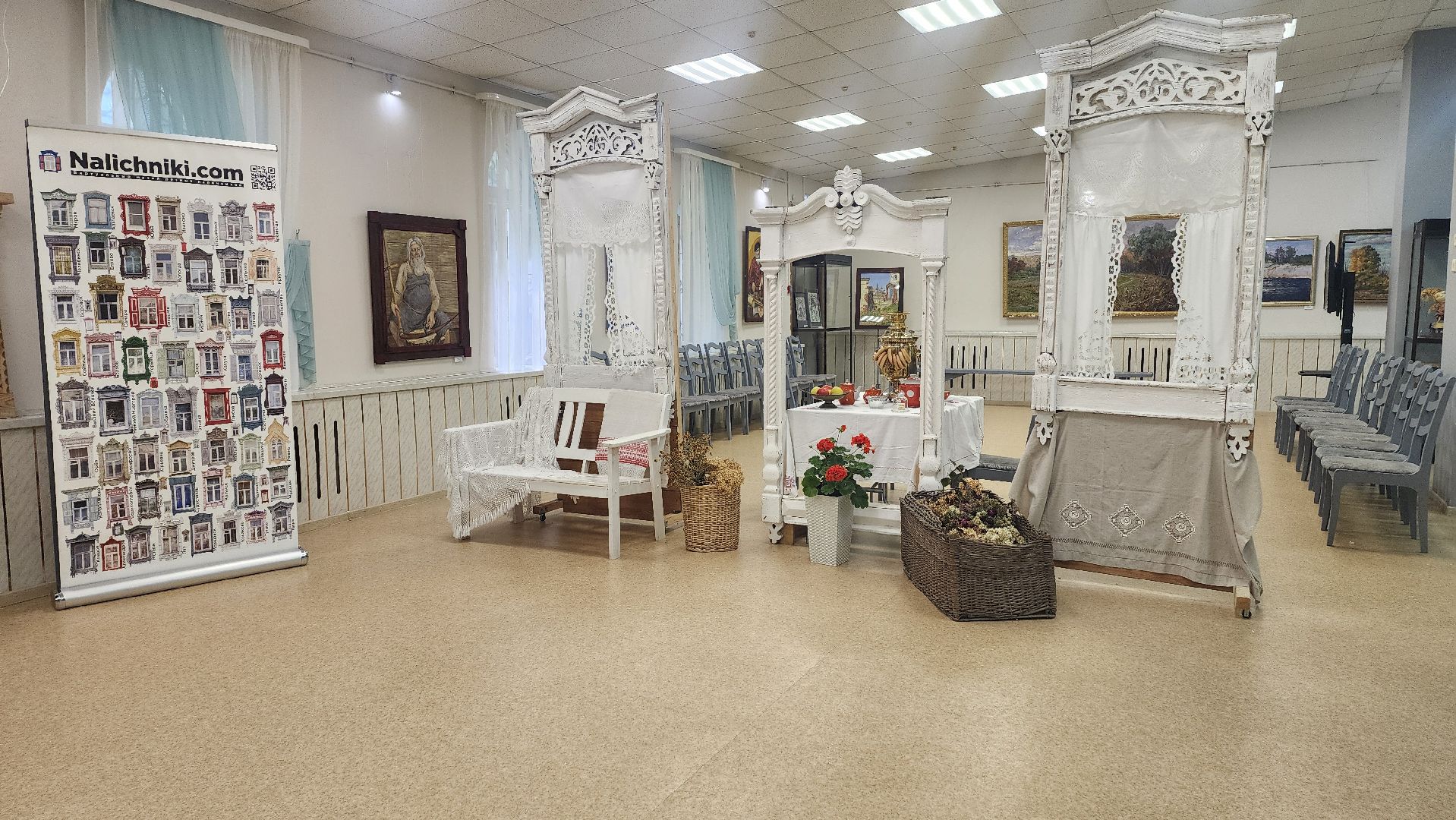 луховицы, культурно-выставочный зал, музей луховицы, выставка наличников, народное творчество,