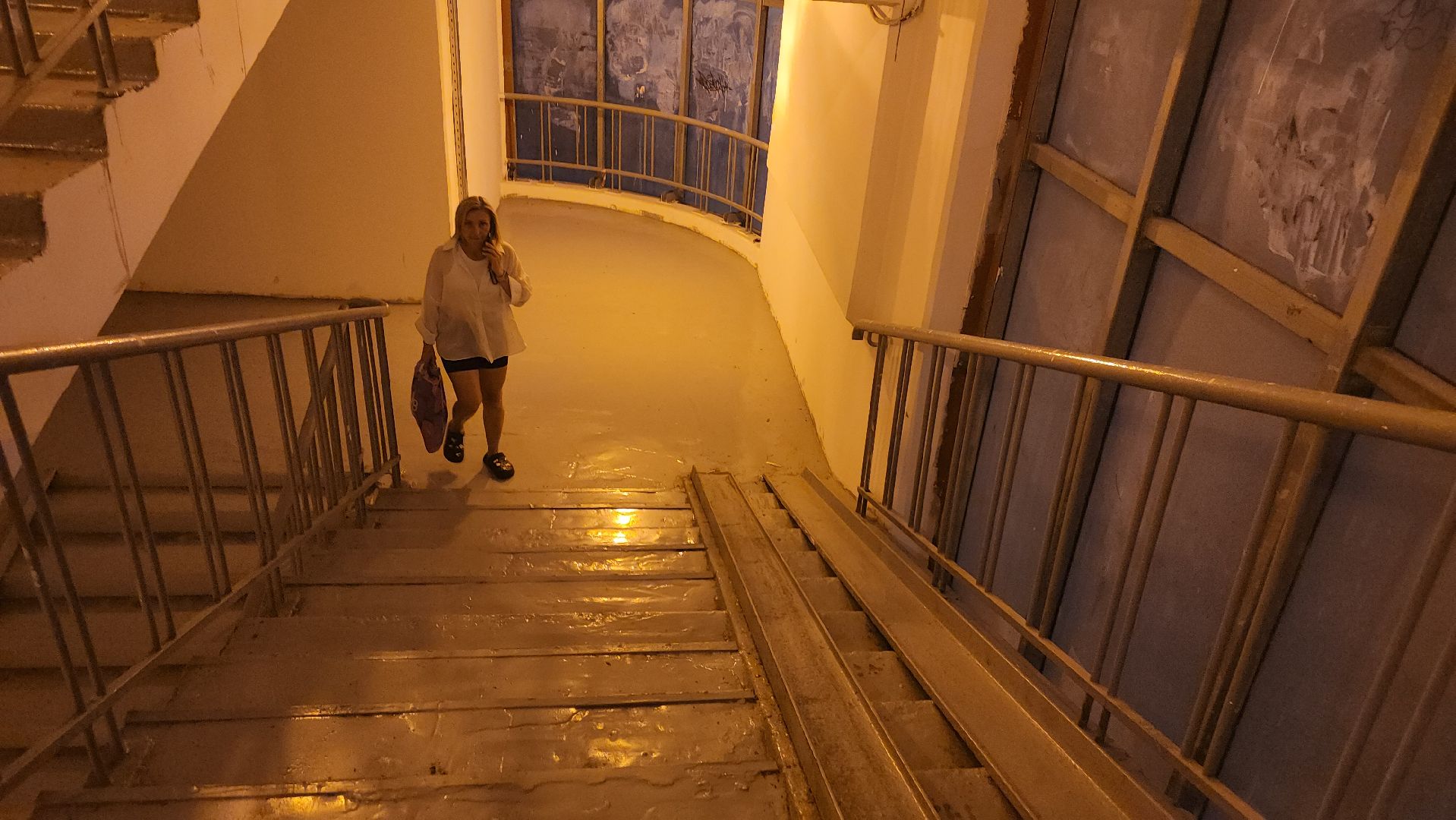 долгопрудный, надземные переходы, лифты, надписи вандалов, покраска стен, 368 автобус,остановка молодежная улица,