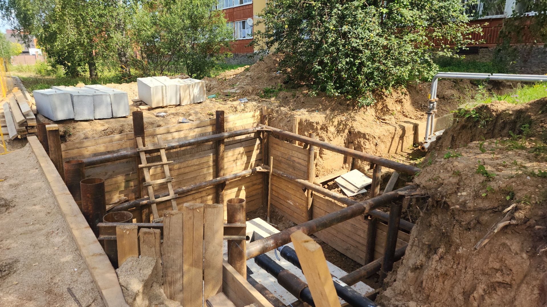 волоколамск, сычево, ремонт теплосети,