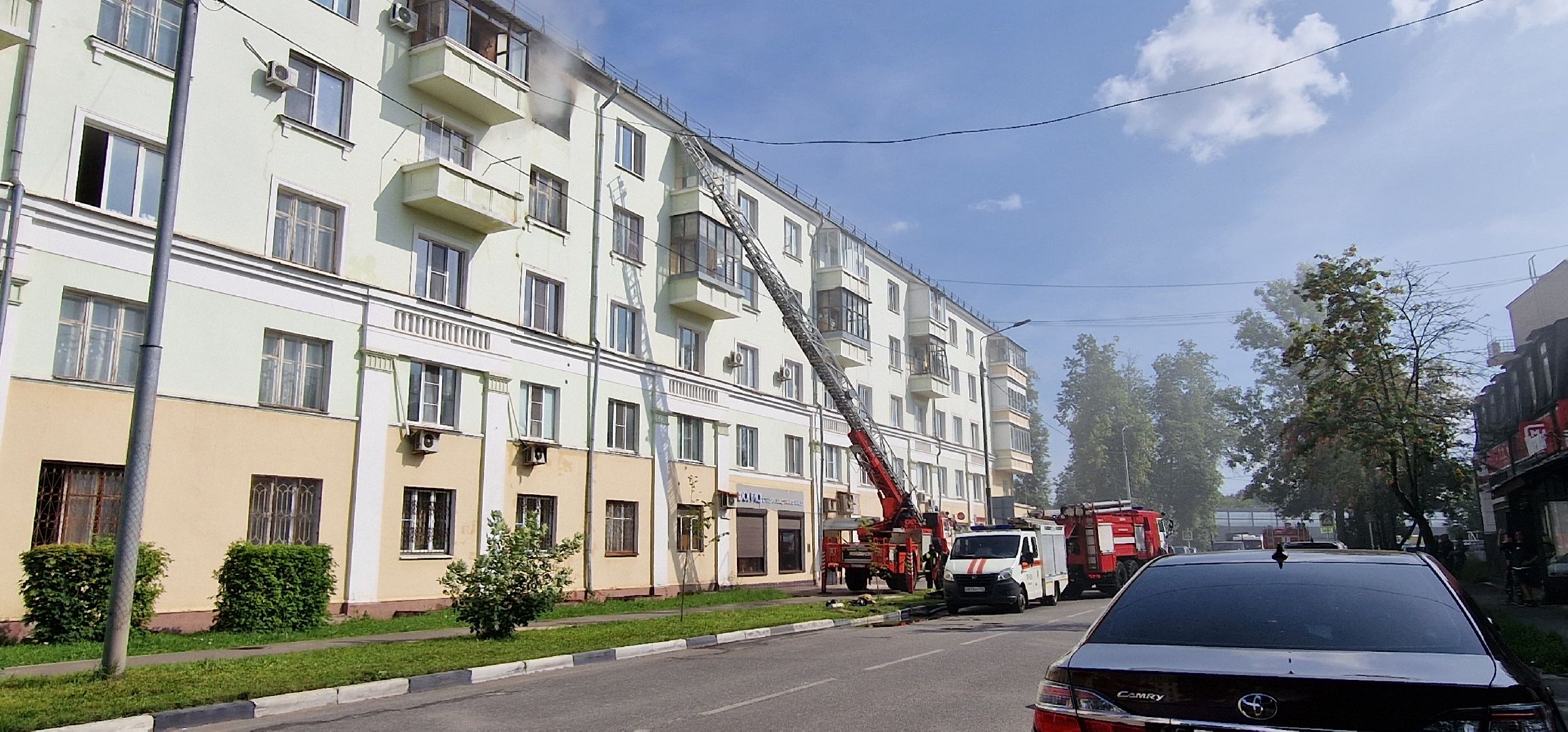 ЧП, пожар на флерова в Балашихе, Балашиха,