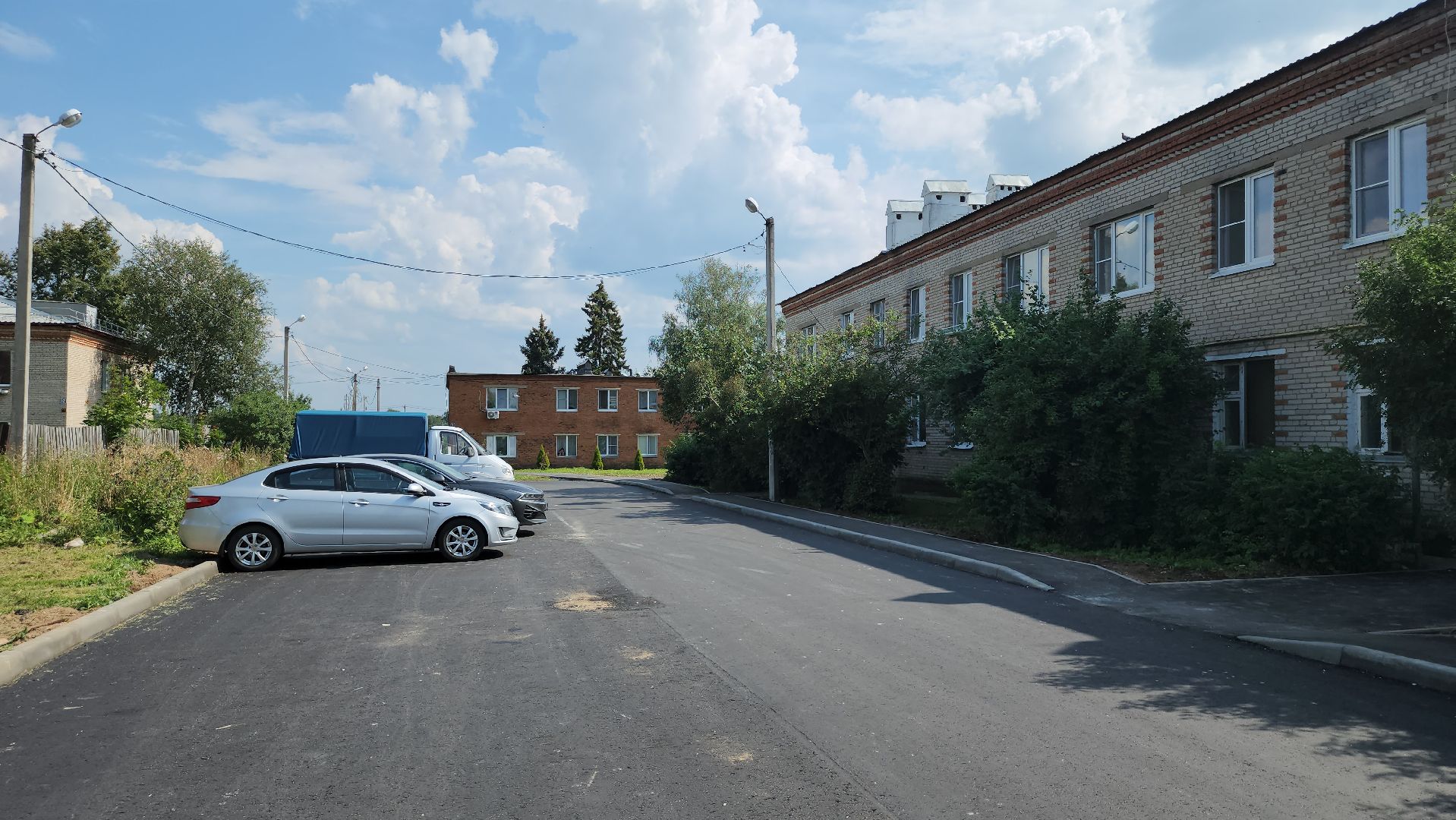 щёлково, Богослово, благоустройство двора, новый асфальт,