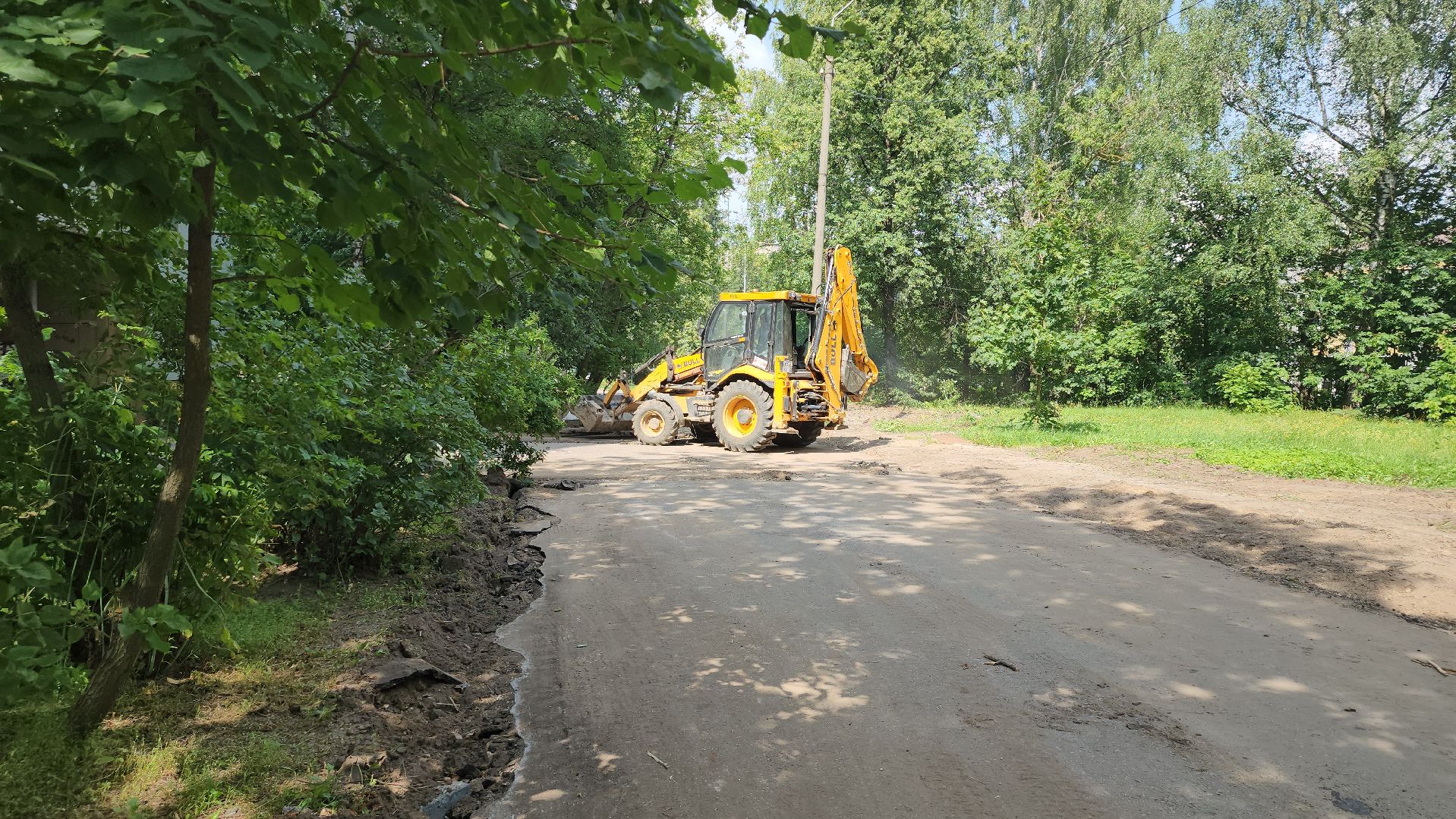 щёлково, благоустройство двора, снятие асфальта,
