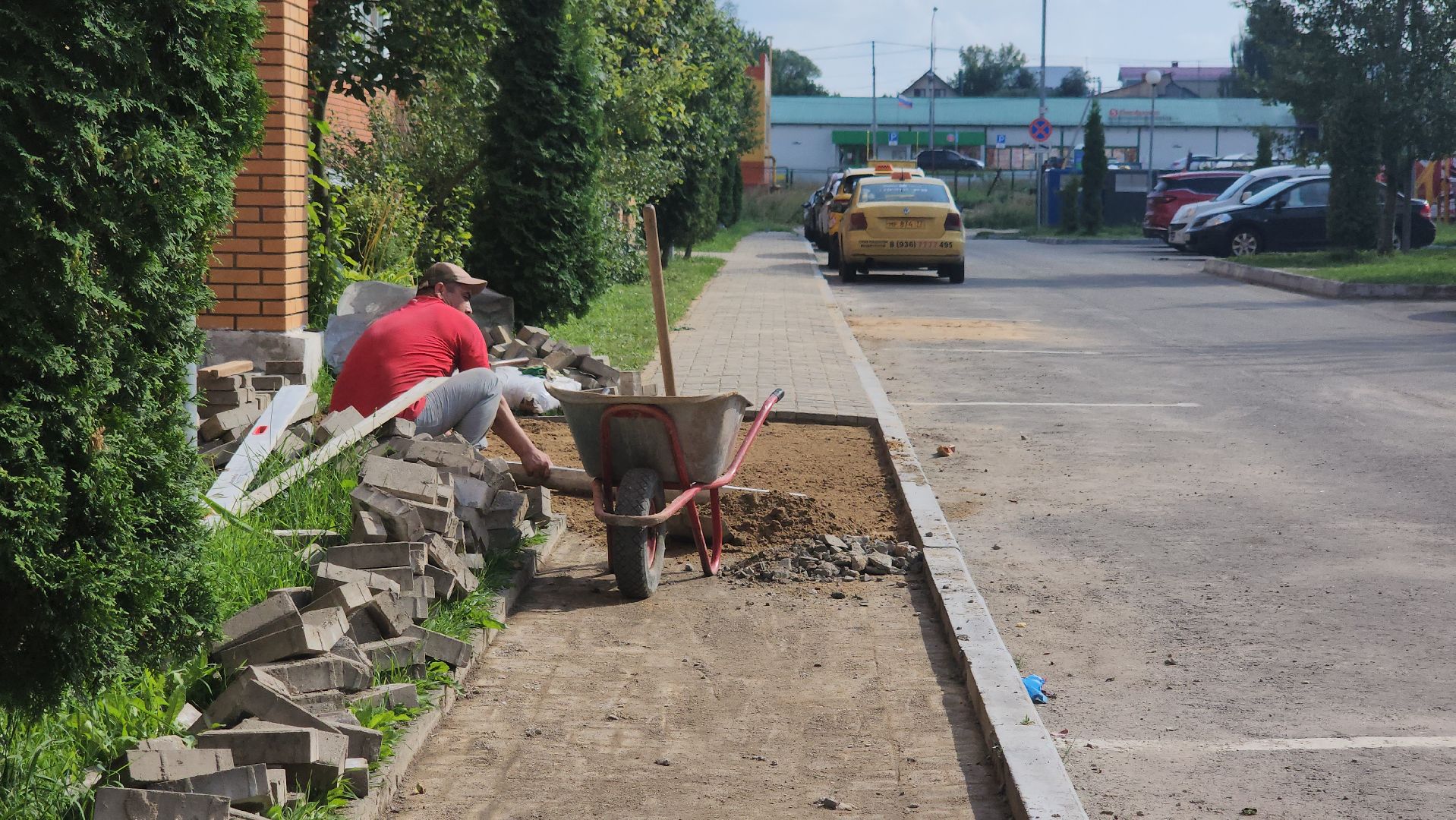 щёлково, замена плитки, ремонт тротуара, Большие жеребцы,