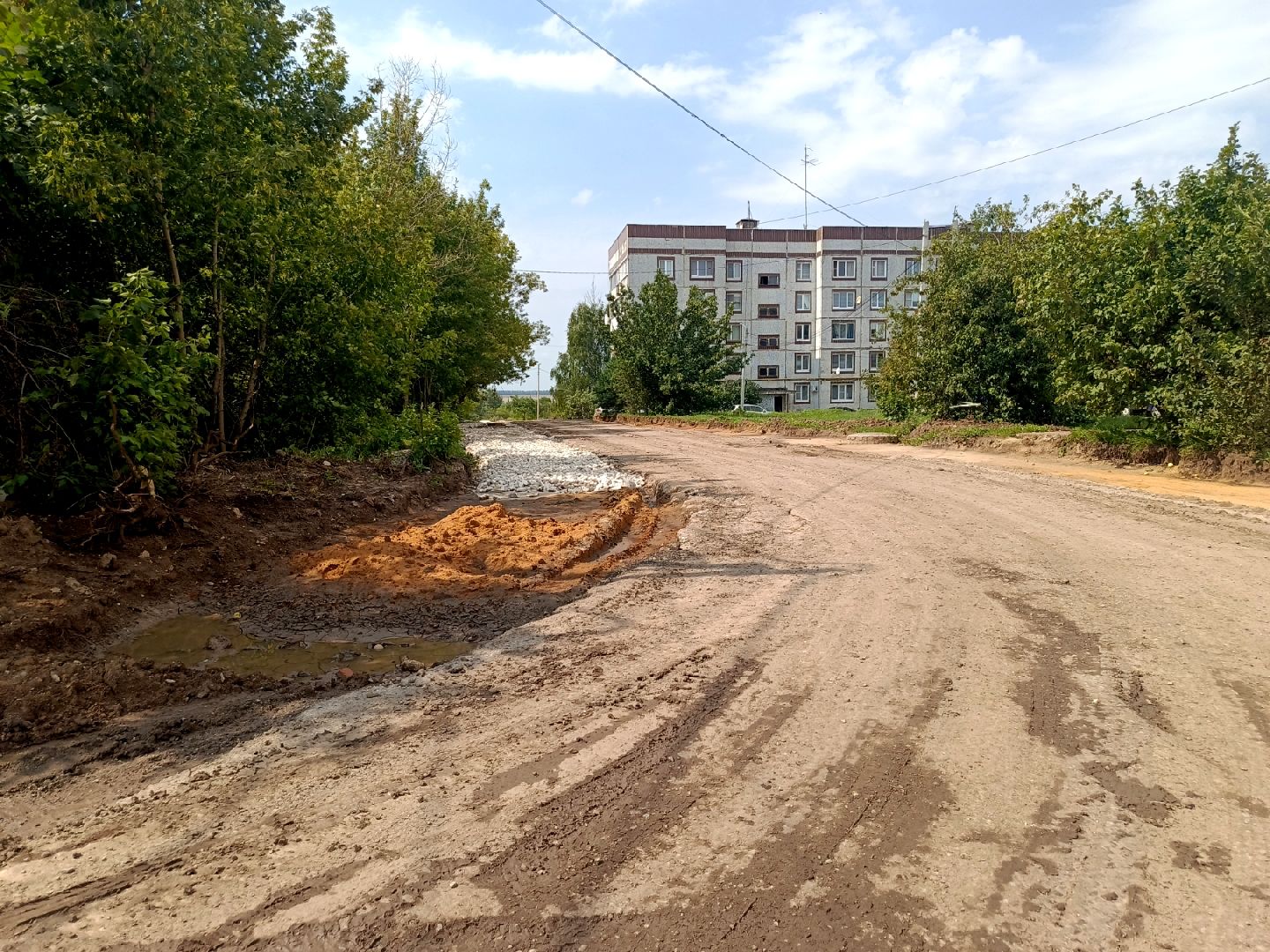 зарайск, дорога к школе, строительство,