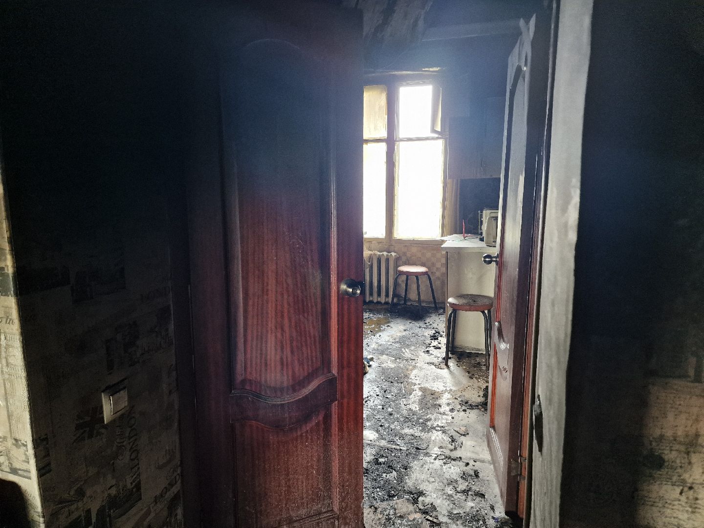 ЧП, пожар в балашихе, пожар в доме на флерова,