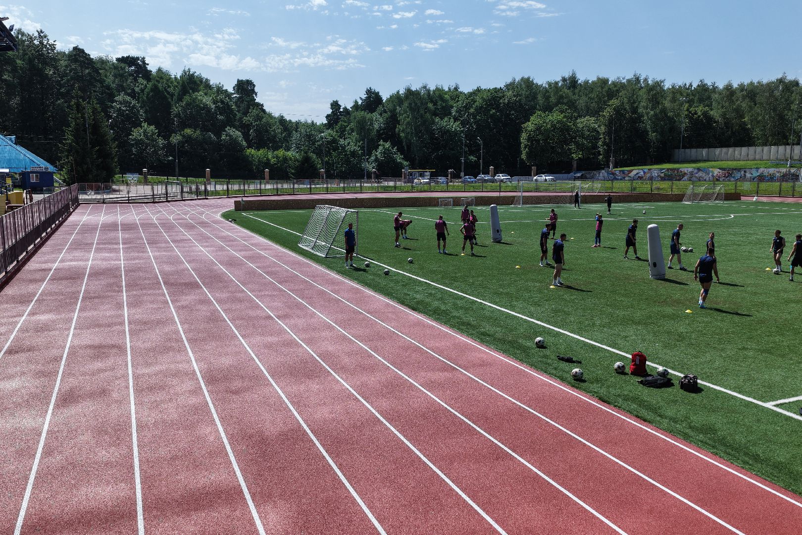 видео с коптера, стадион зоркий, спорт в красногорске,
